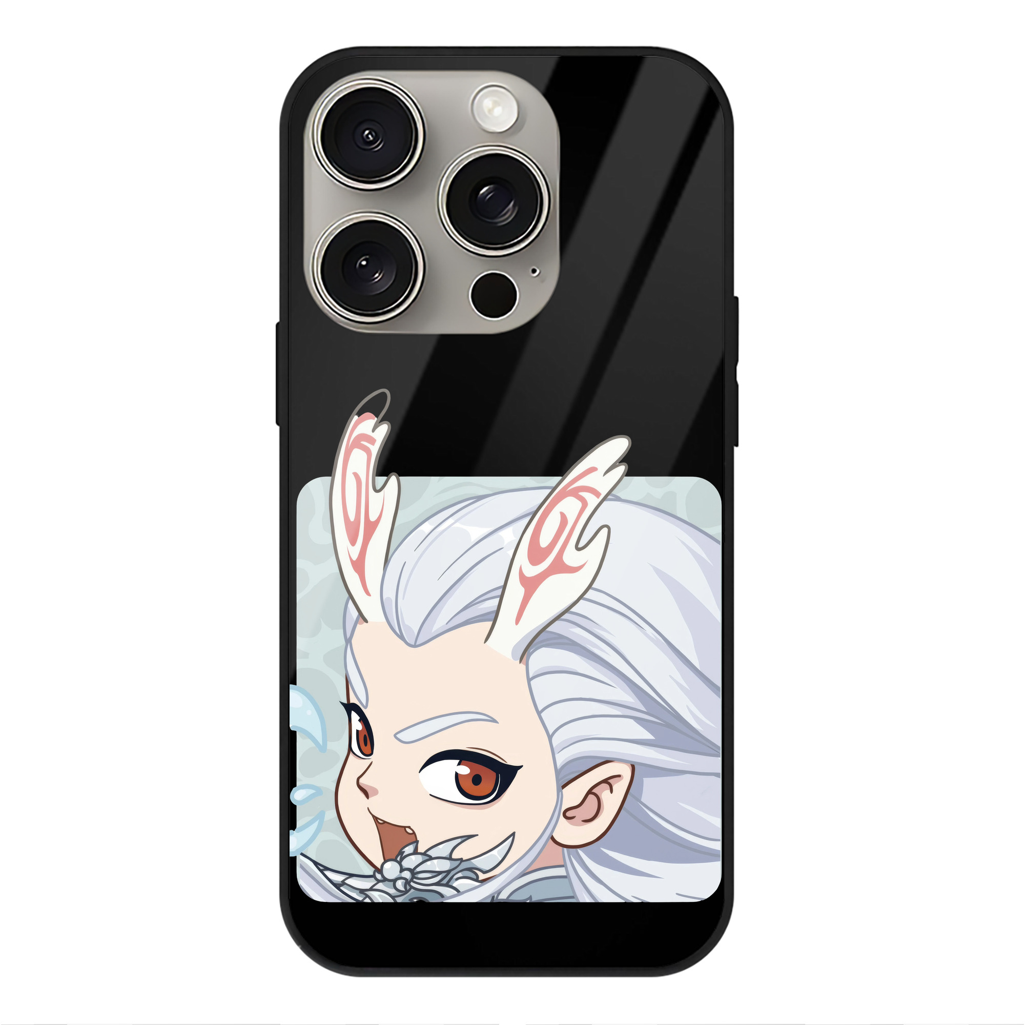 （画像用） Ne Zha 2 ナタ 魔童の大暴れ 【iPhone15Pro対応】スマホケース 耐衝撃＆黄変防止 背面ガラス