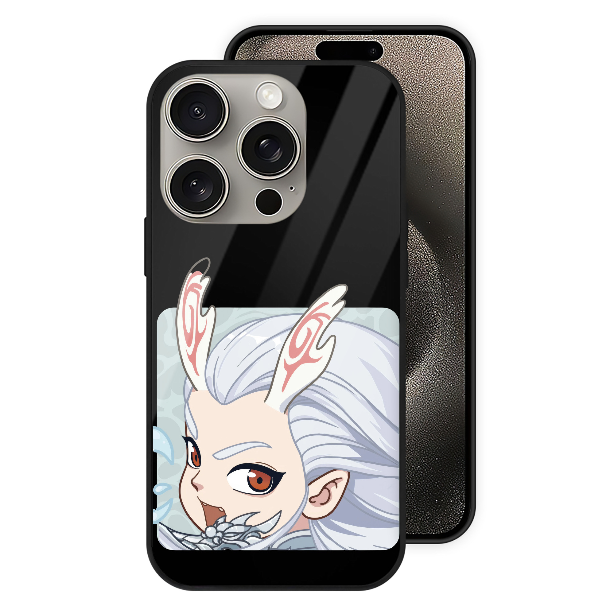 （画像用） Ne Zha 2 ナタ 魔童の大暴れ 【iPhone15Pro対応】スマホケース 耐衝撃＆黄変防止 背面ガラス
