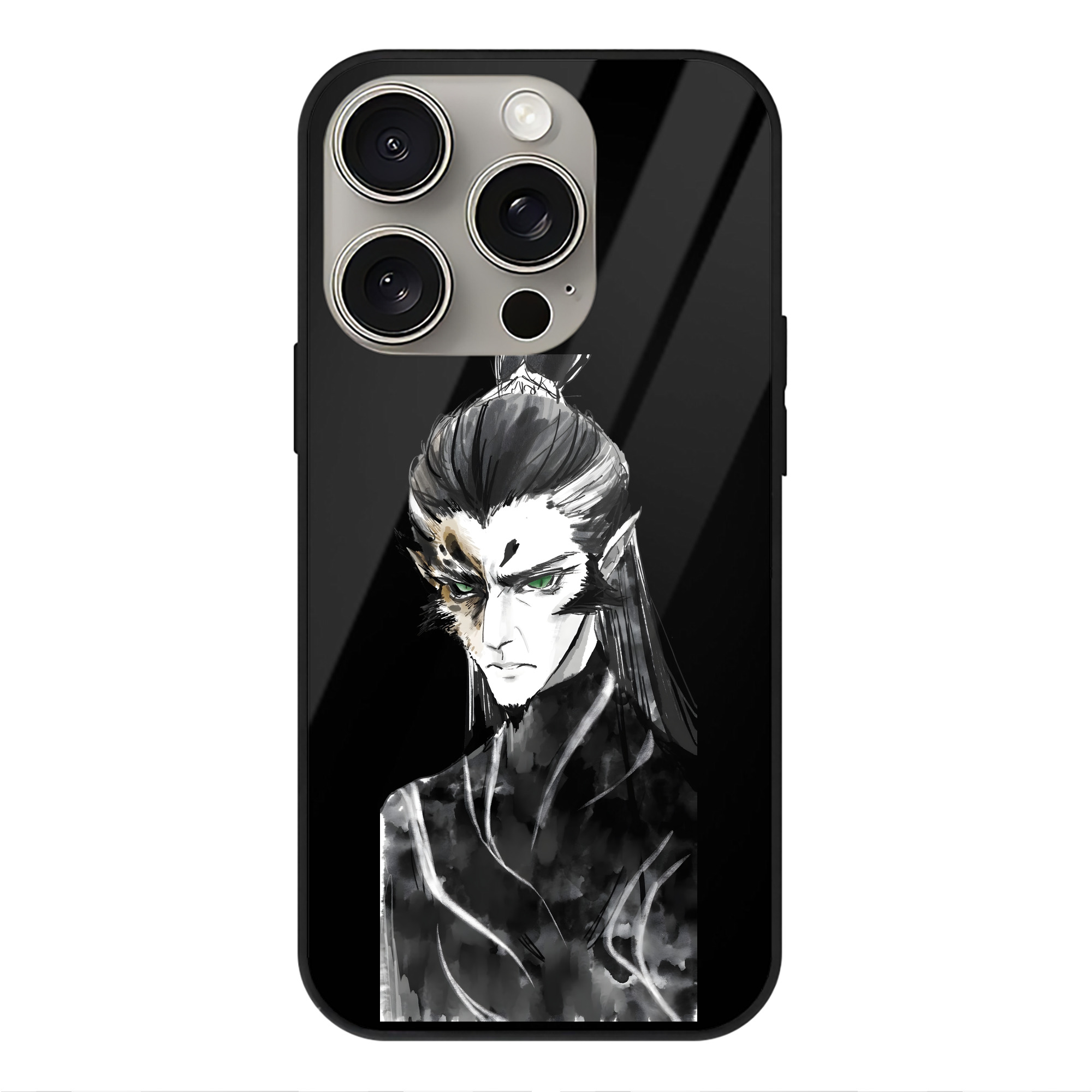 （画像用） Ne Zha 2 ナタ 魔童の大暴れ 【iPhone15Pro対応】スマホケース 耐衝撃＆黄変防止 背面ガラス