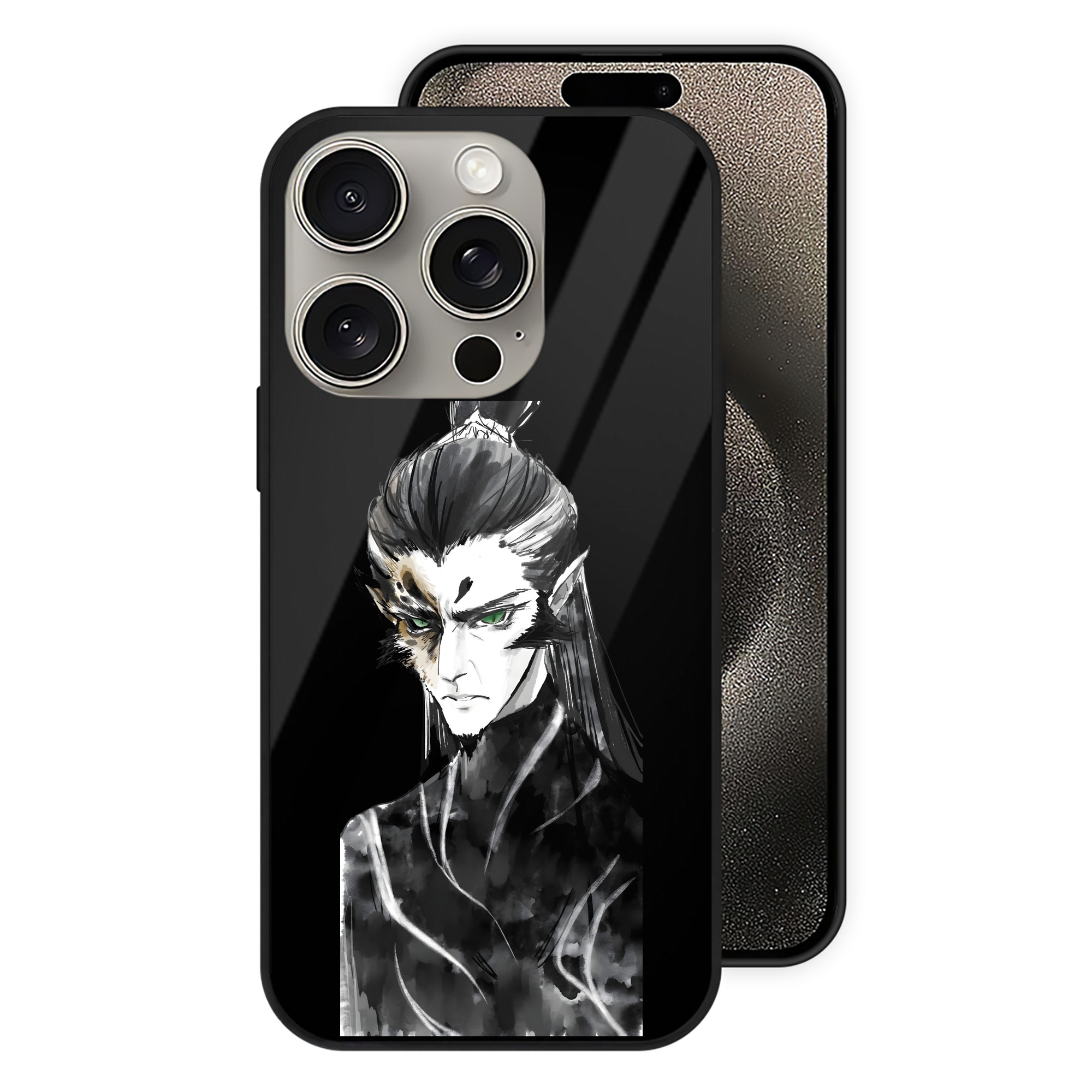 （画像用） Ne Zha 2 ナタ 魔童の大暴れ 【iPhone15Pro対応】スマホケース 耐衝撃＆黄変防止 背面ガラス