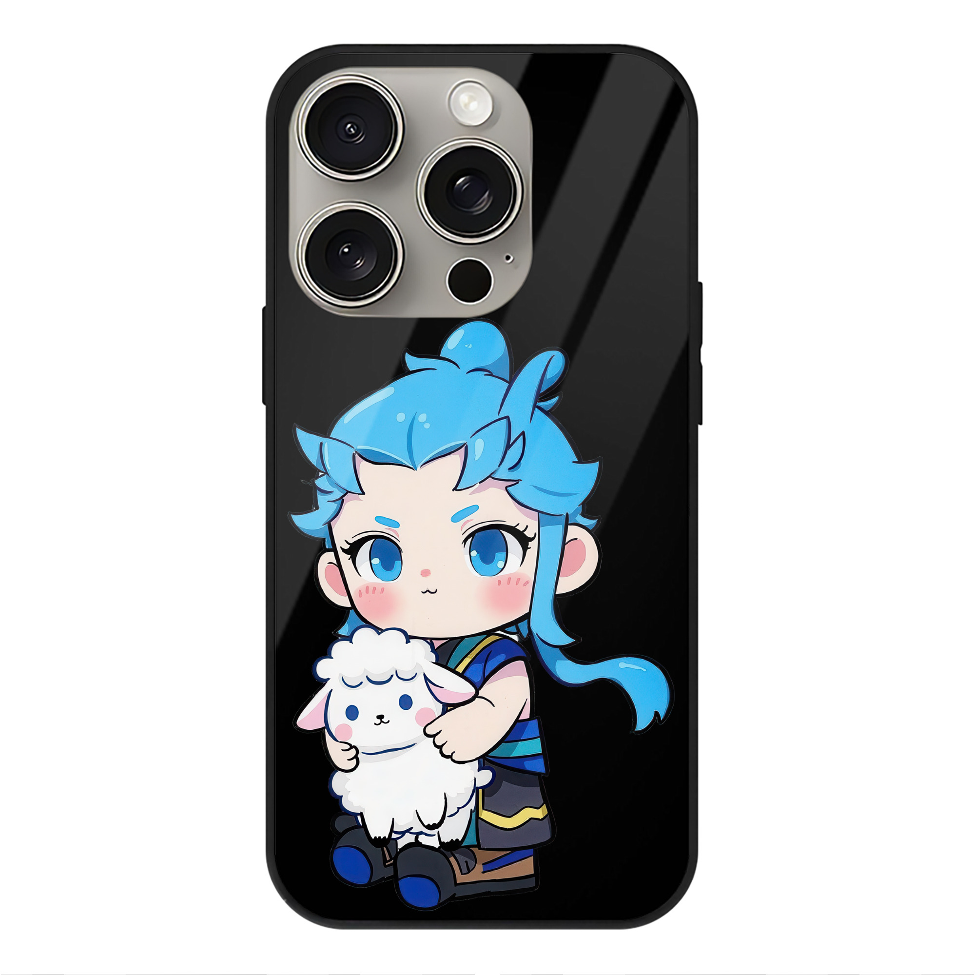 （画像用） Ne Zha 2 ナタ 魔童の大暴れ 【iPhone15Pro対応】スマホケース 耐衝撃＆黄変防止 背面ガラス