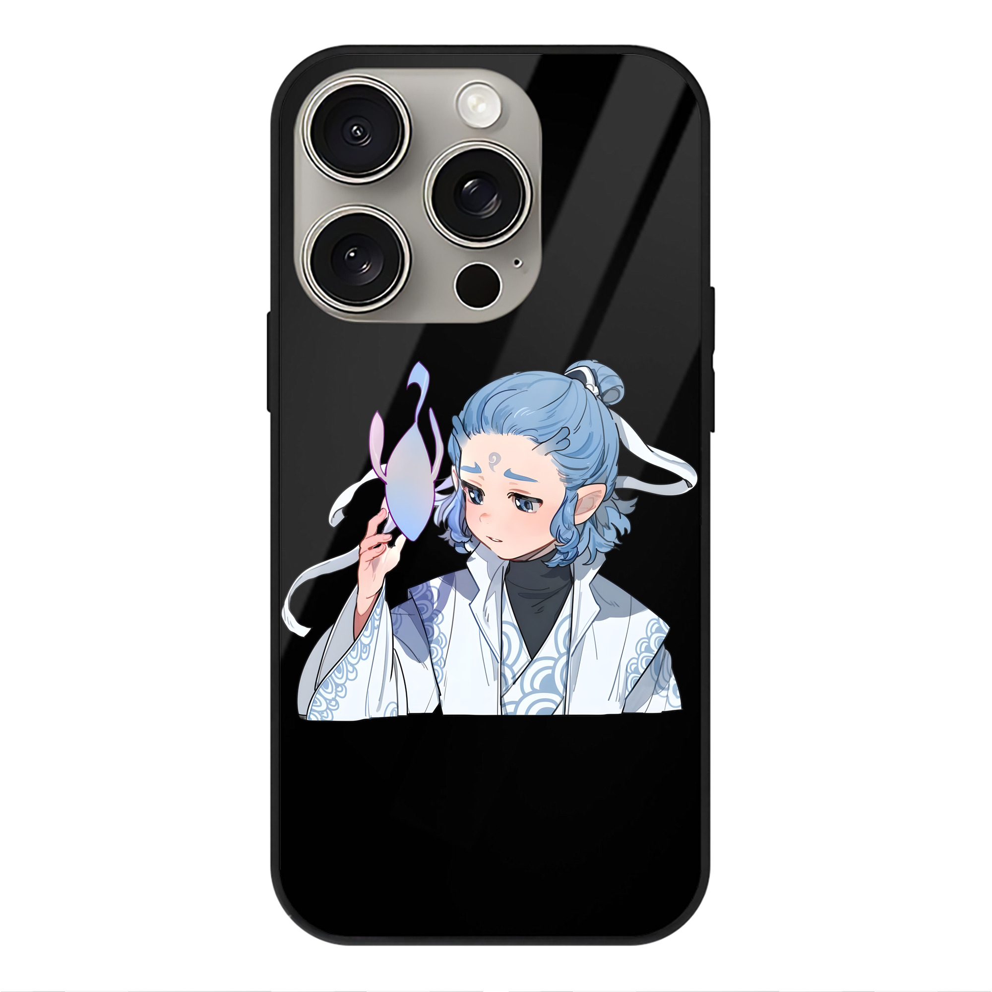 （画像用） Ne Zha 2 ナタ 魔童の大暴れ 【iPhone15Pro対応】スマホケース 耐衝撃＆黄変防止 背面ガラス