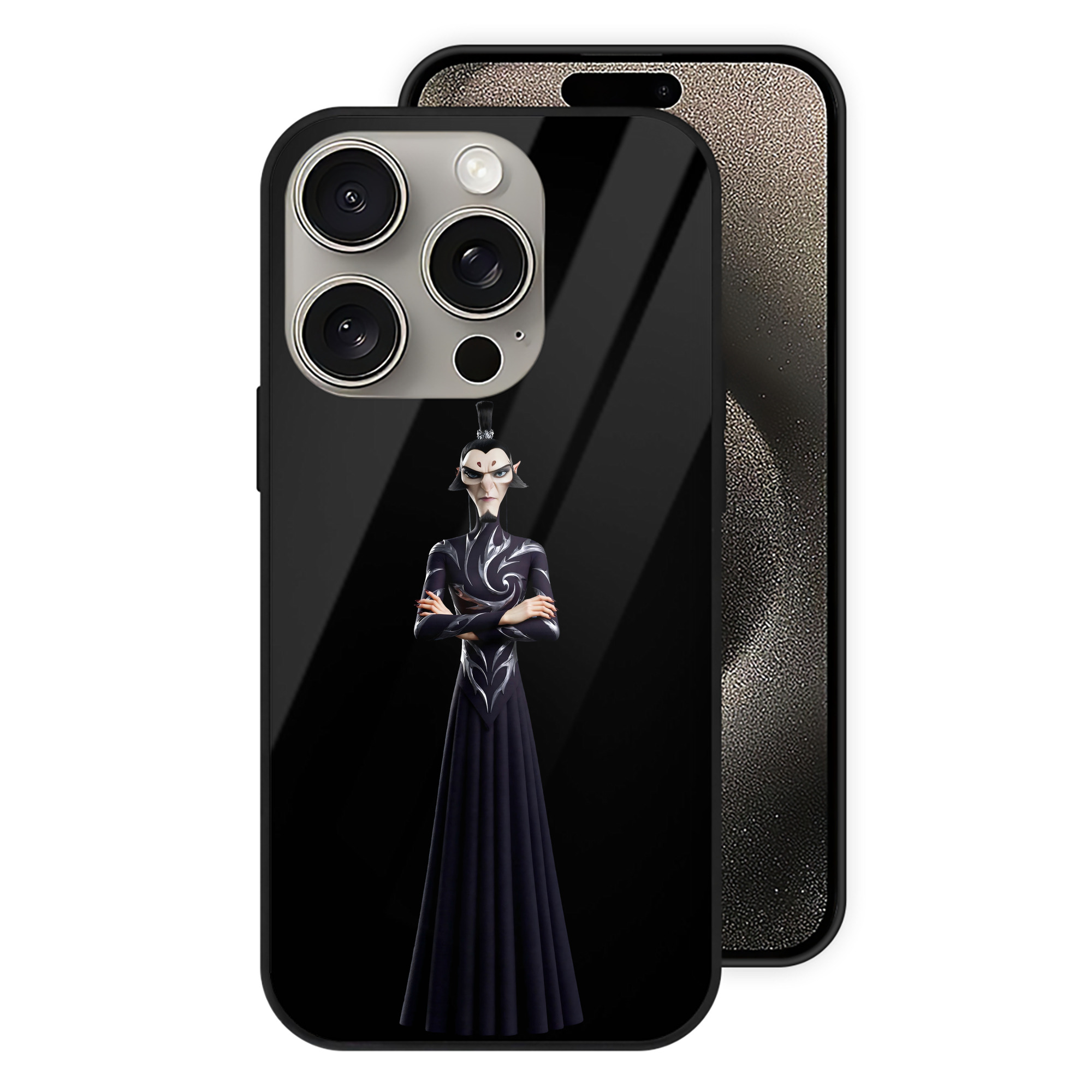 （画像用） Ne Zha 2 ナタ 魔童の大暴れ 【iPhone15Pro対応】スマホケース 耐衝撃＆黄変防止 背面ガラス