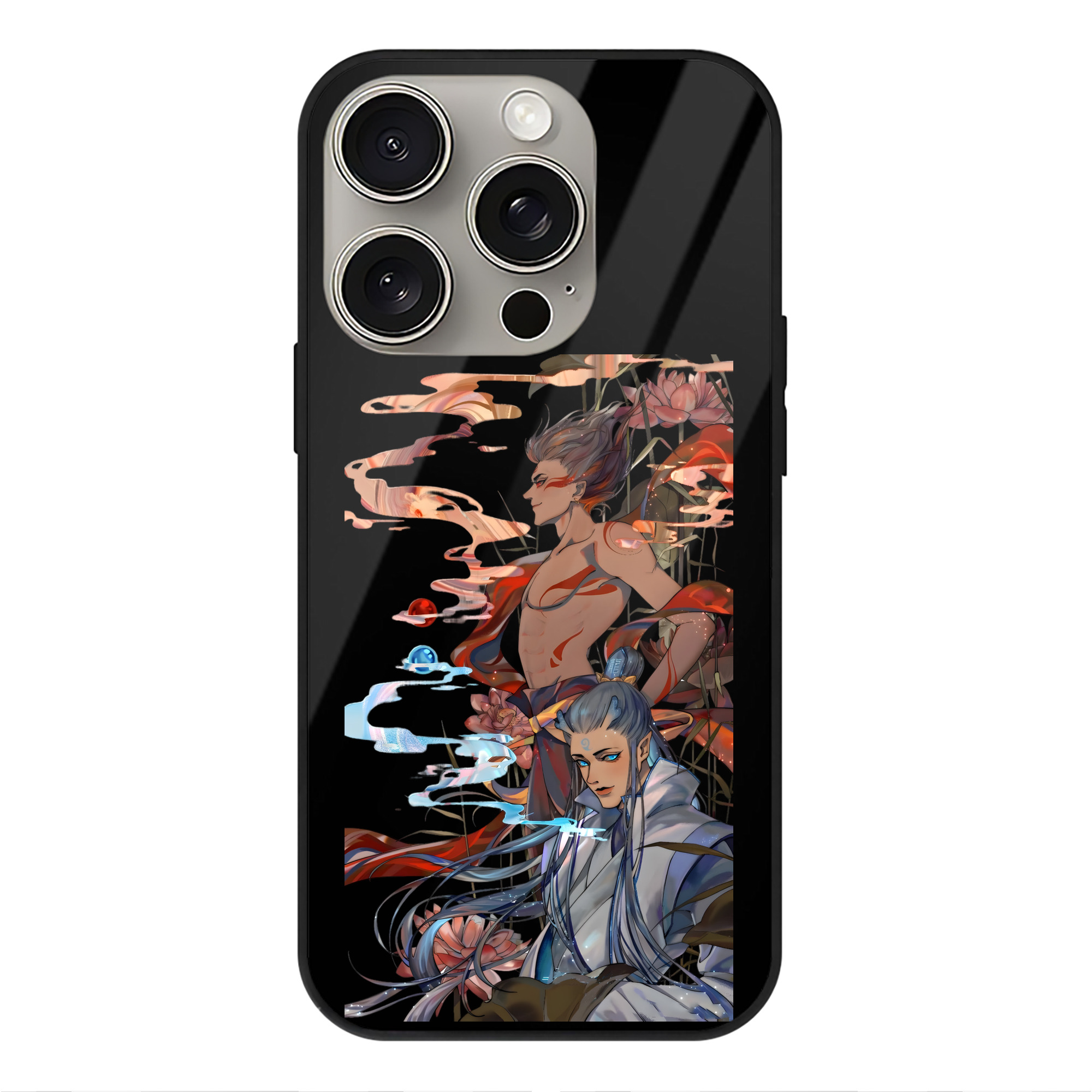 （画像用） Ne Zha 2 ナタ 魔童の大暴れ 【iPhone15Pro対応】スマホケース 耐衝撃＆黄変防止 背面ガラス