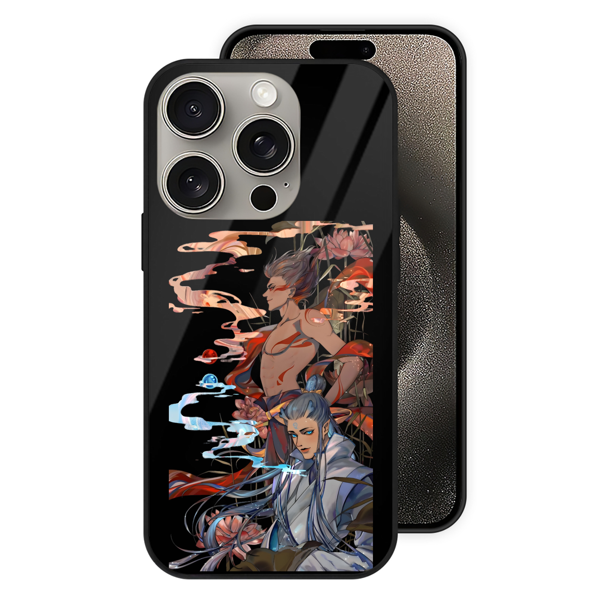 （画像用） Ne Zha 2 ナタ 魔童の大暴れ 【iPhone15Pro対応】スマホケース 耐衝撃＆黄変防止 背面ガラス