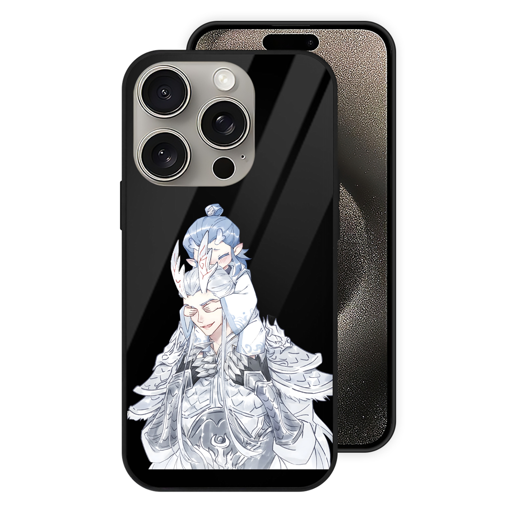 （画像用） Ne Zha 2 ナタ 魔童の大暴れ 【iPhone15Pro対応】スマホケース 耐衝撃＆黄変防止 背面ガラス