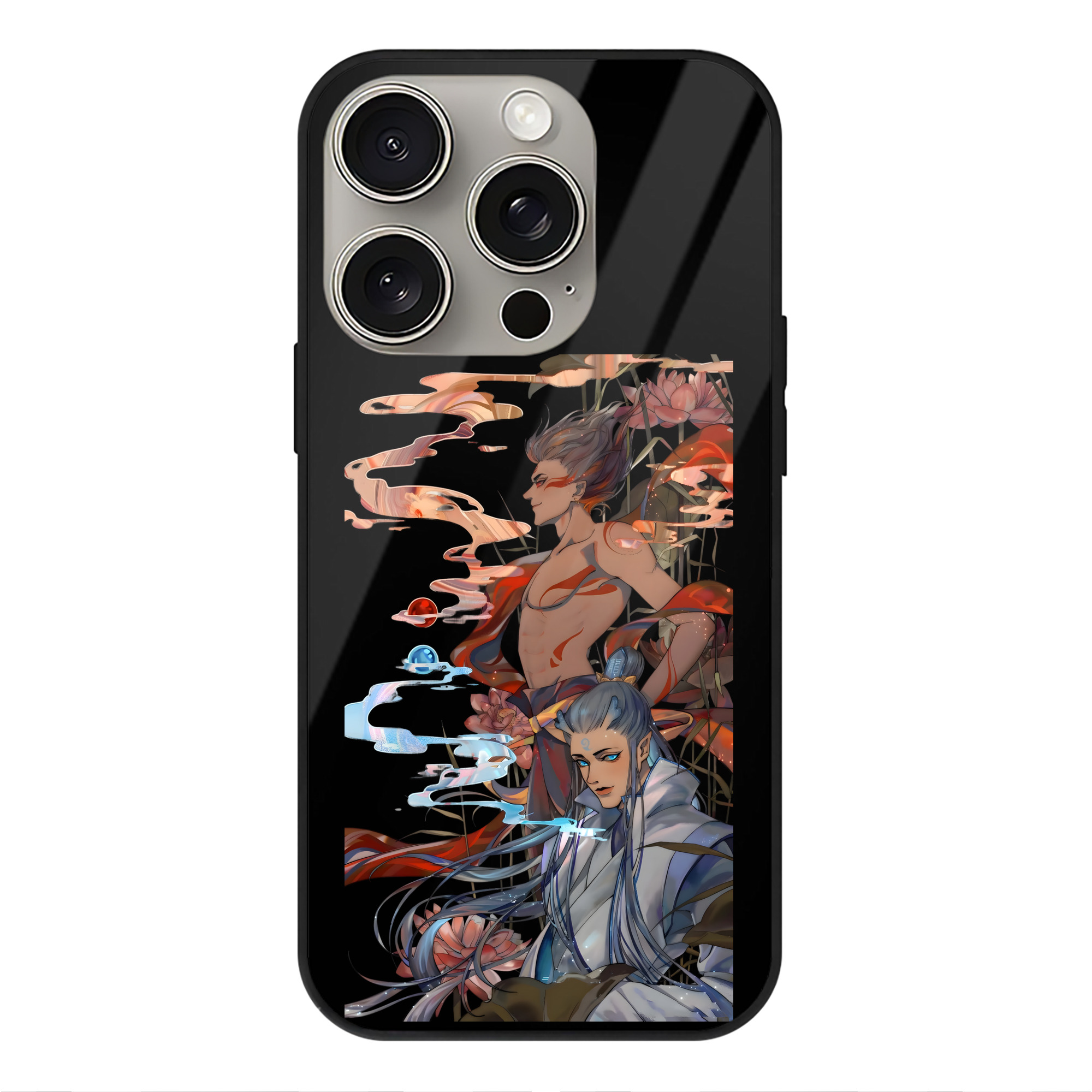 （画像用） Ne Zha 2 ナタ 魔童の大暴れ 【iPhone15Pro対応】スマホケース 耐衝撃＆黄変防止 背面ガラス