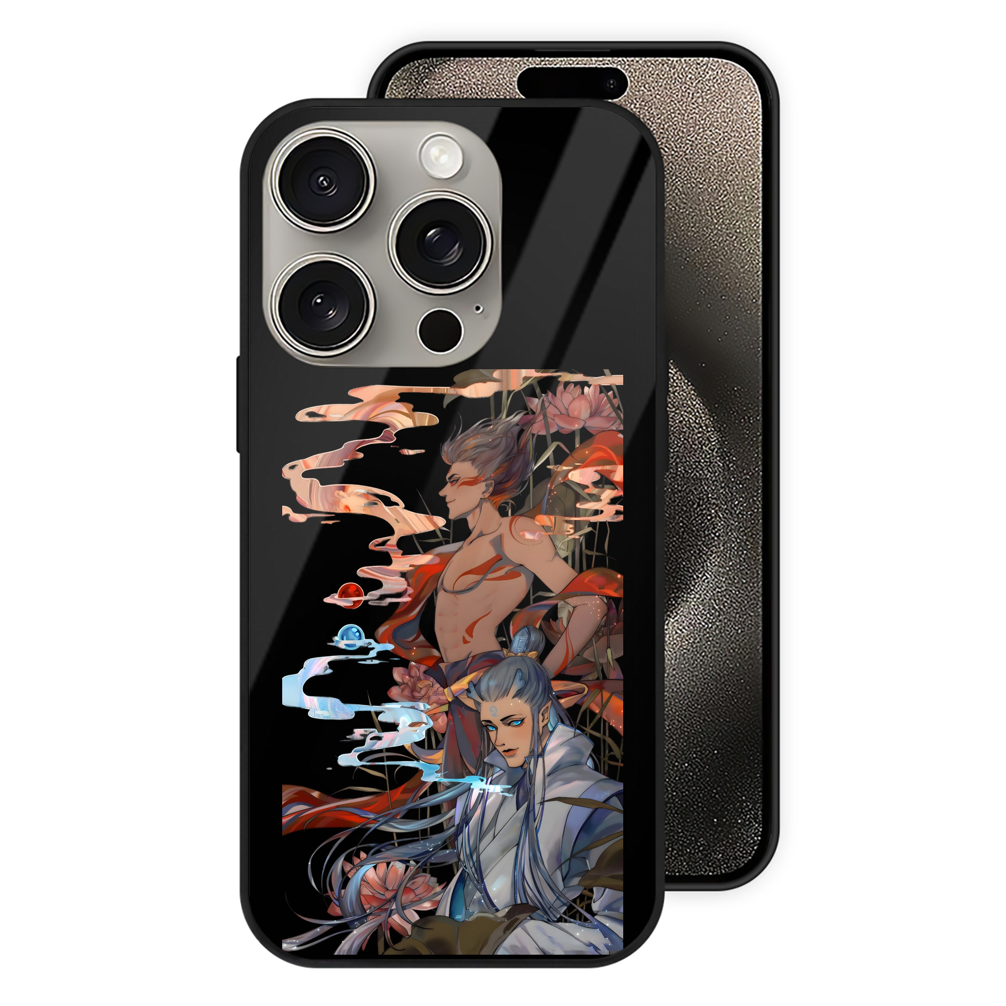 （画像用） Ne Zha 2 ナタ 魔童の大暴れ 【iPhone15Pro対応】スマホケース 耐衝撃＆黄変防止 背面ガラス