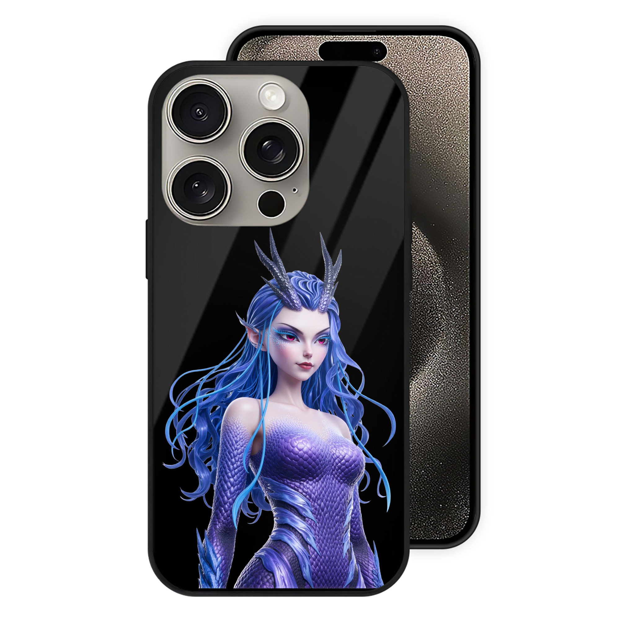 （画像用） Ne Zha 2 ナタ 魔童の大暴れ 【iPhone15Pro対応】スマホケース 耐衝撃＆黄変防止 背面ガラス