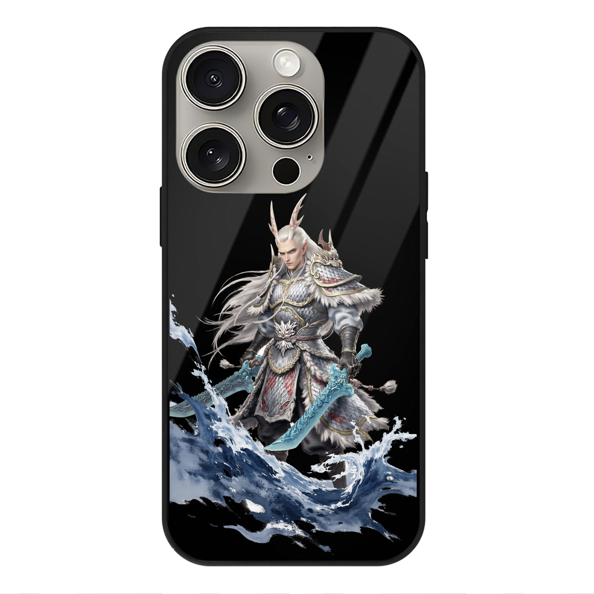 （画像用） Ne Zha 2 ナタ 魔童の大暴れ 【iPhone15Pro対応】スマホケース 耐衝撃＆黄変防止 背面ガラス