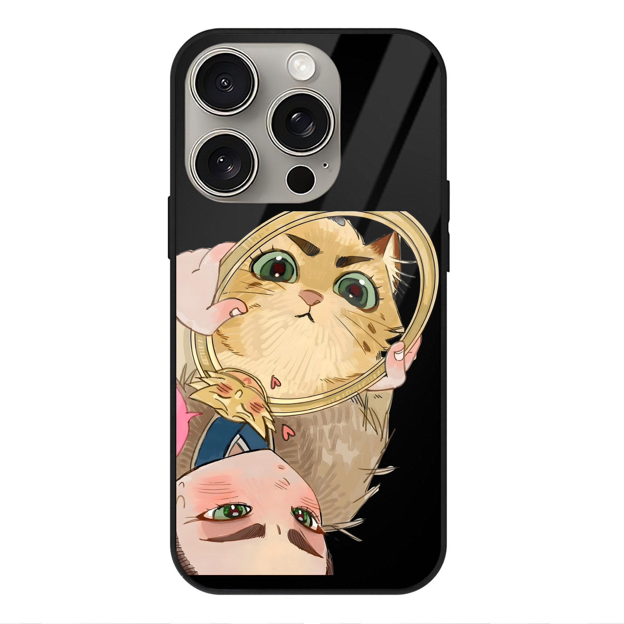 （画像用） Ne Zha 2 ナタ 魔童の大暴れ 【iPhone15Pro対応】スマホケース 耐衝撃＆黄変防止 背面ガラス