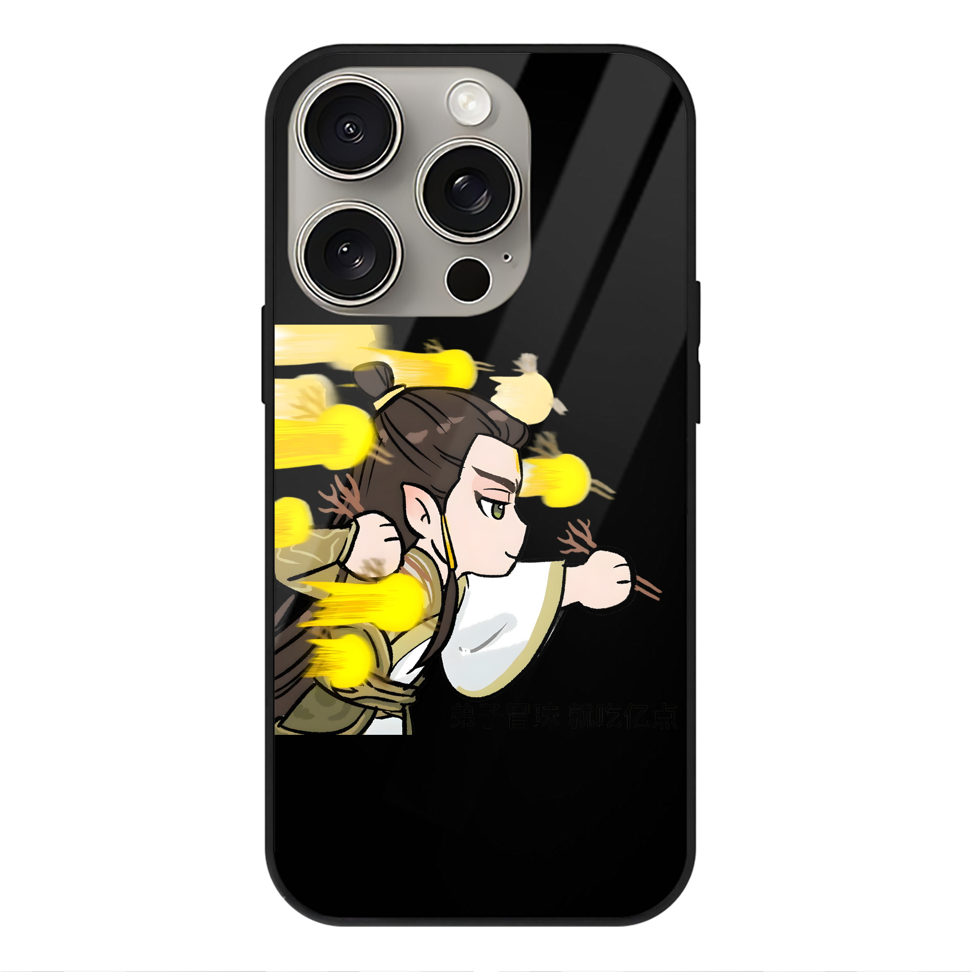 （画像用） Ne Zha 2 ナタ 魔童の大暴れ 【iPhone15Pro対応】スマホケース 耐衝撃＆黄変防止 背面ガラス