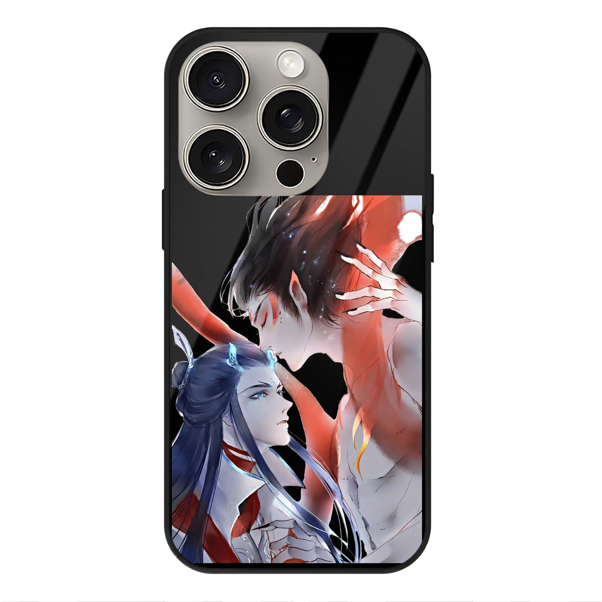 （画像用） Ne Zha 2 ナタ 魔童の大暴れ 【iPhone15Pro対応】スマホケース 耐衝撃＆黄変防止 背面ガラス