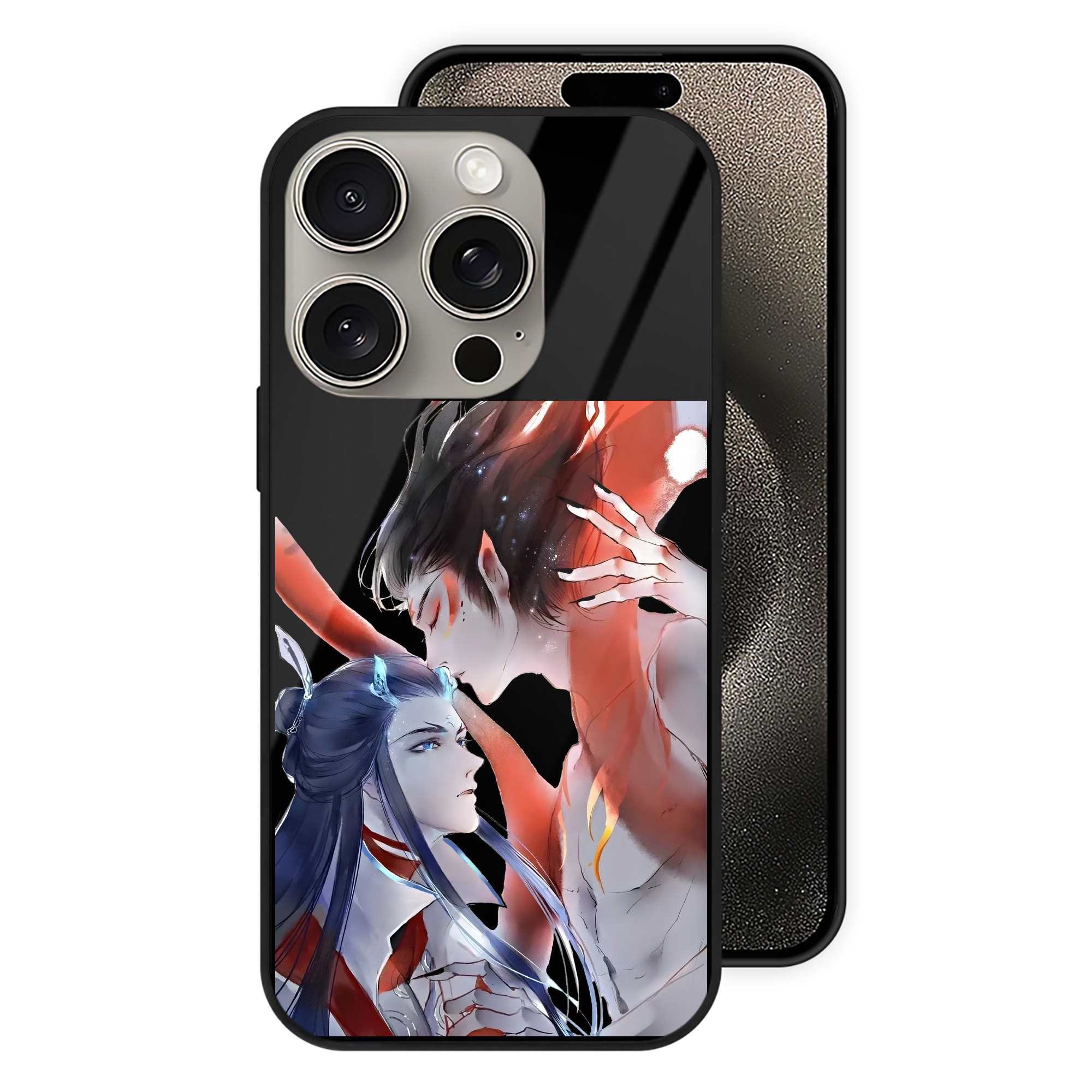 （画像用） Ne Zha 2 ナタ 魔童の大暴れ 【iPhone15Pro対応】スマホケース 耐衝撃＆黄変防止 背面ガラス
