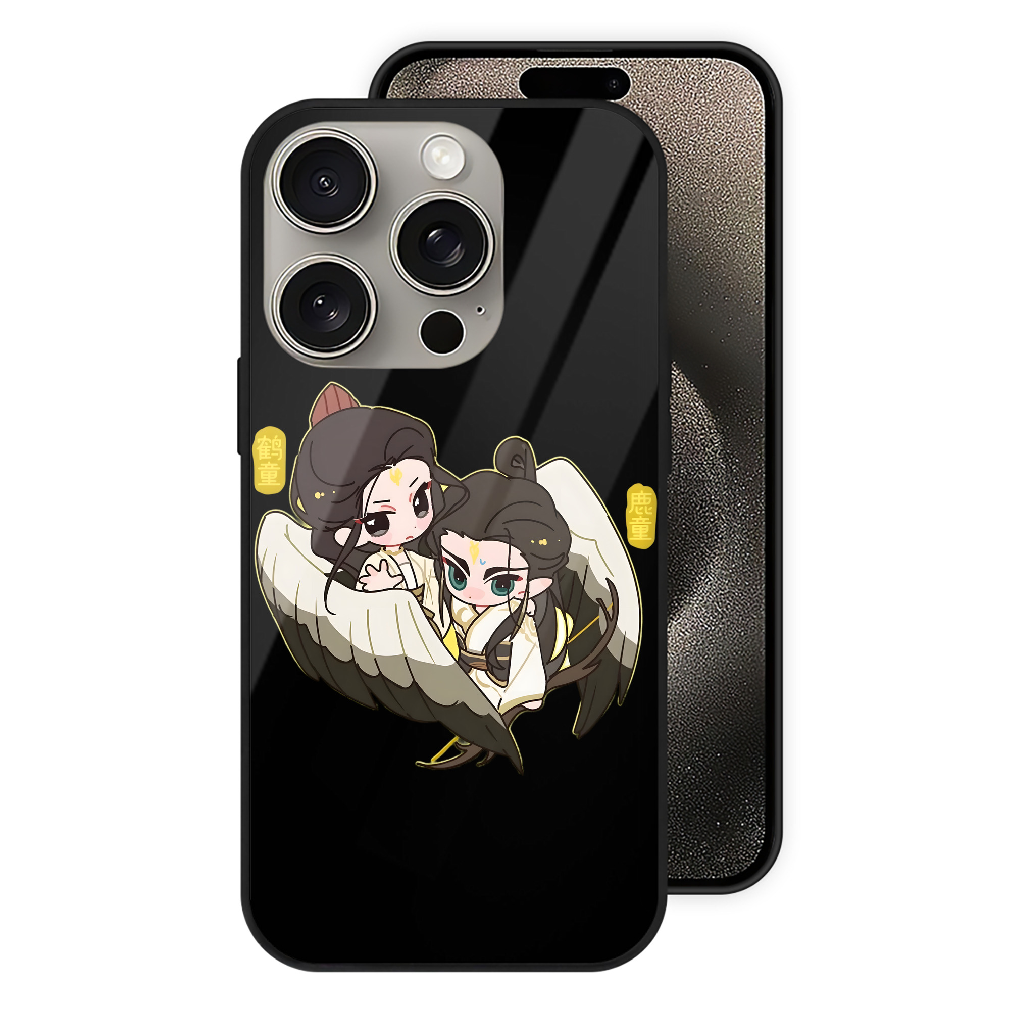 （画像用） Ne Zha 2 ナタ 魔童の大暴れ 【iPhone15Pro対応】スマホケース 耐衝撃＆黄変防止 背面ガラス