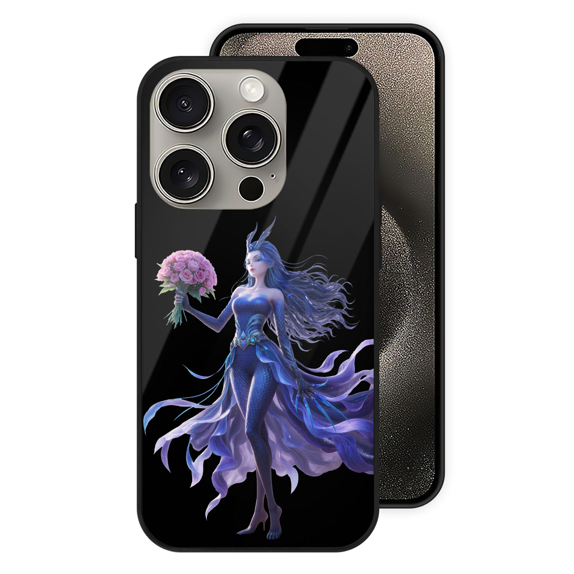 （画像用） Ne Zha 2 ナタ 魔童の大暴れ 【iPhone15Pro対応】スマホケース 耐衝撃＆黄変防止 背面ガラス