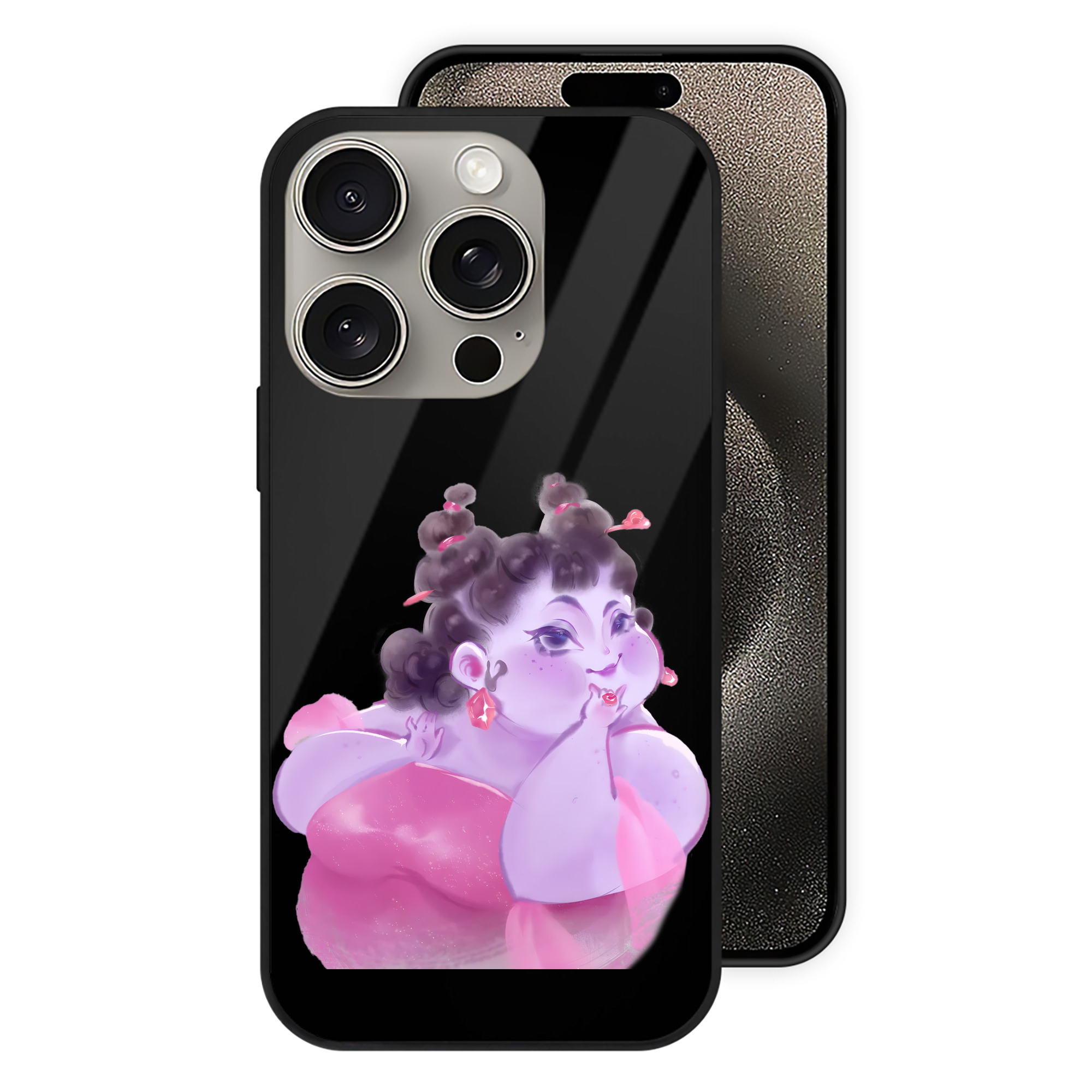 （画像用） Ne Zha 2 ナタ 魔童の大暴れ 【iPhone15Pro対応】スマホケース 耐衝撃＆黄変防止 背面ガラス