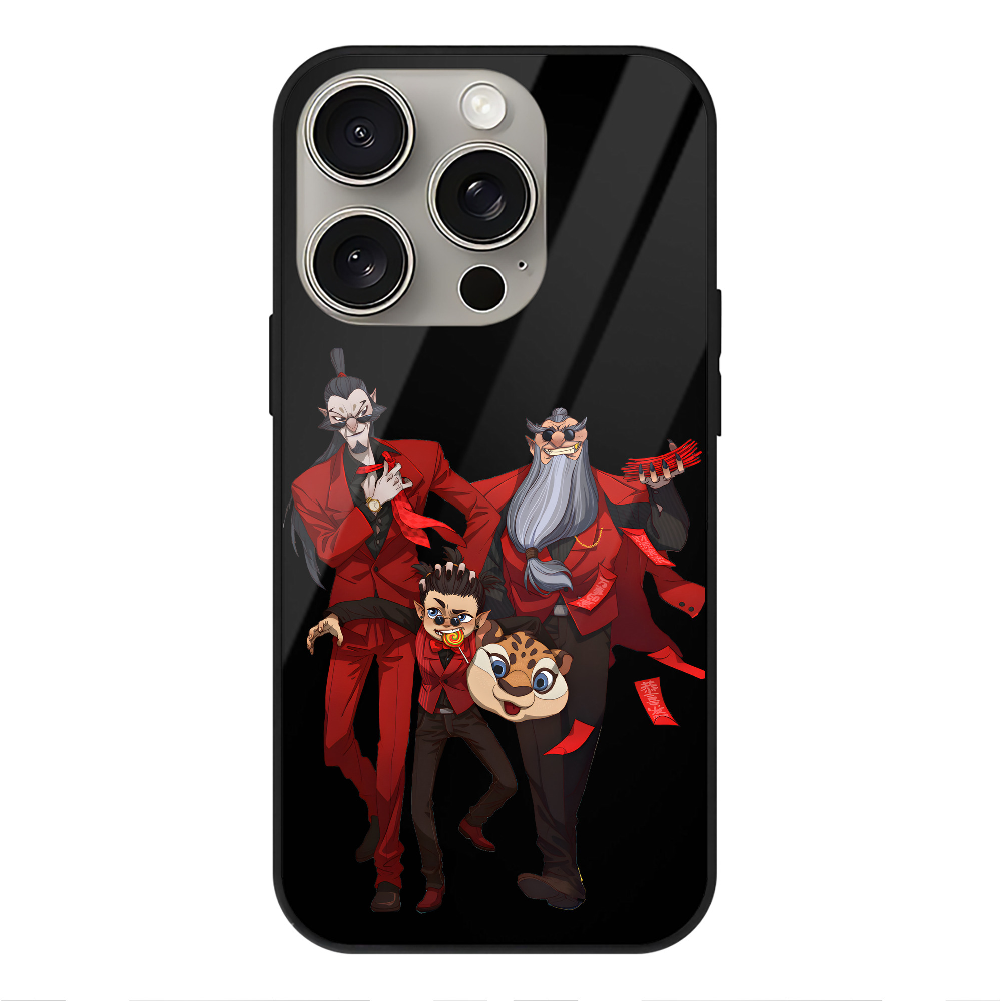 （画像用） Ne Zha 2 ナタ 魔童の大暴れ 【iPhone15Pro対応】スマホケース 耐衝撃＆黄変防止 背面ガラス