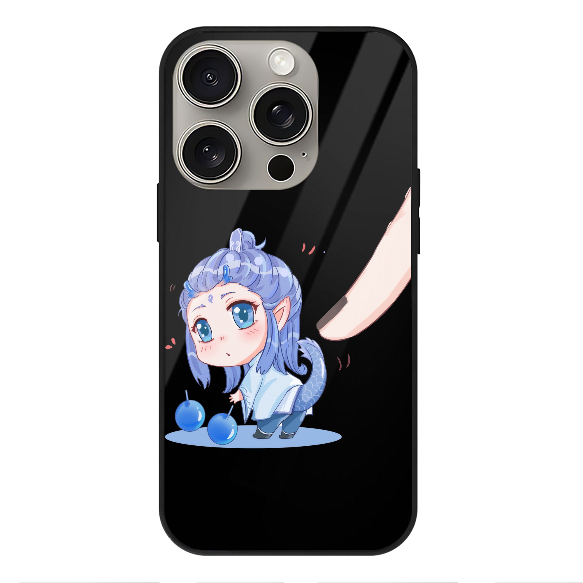 （画像用） Ne Zha 2 ナタ 魔童の大暴れ 【iPhone15Pro対応】スマホケース 耐衝撃＆黄変防止 背面ガラス
