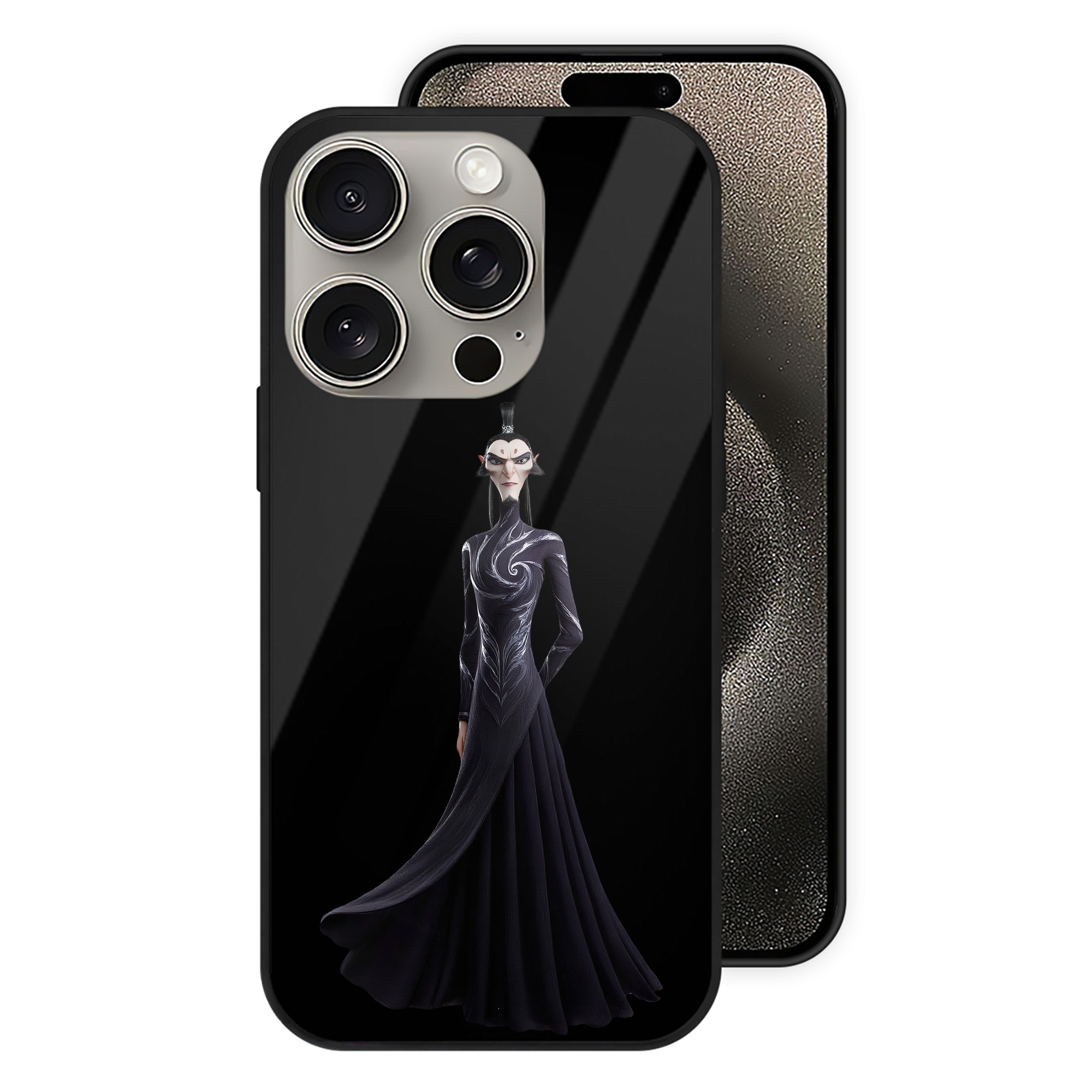 （画像用） Ne Zha 2 ナタ 魔童の大暴れ 【iPhone15Pro対応】スマホケース 耐衝撃＆黄変防止 背面ガラス