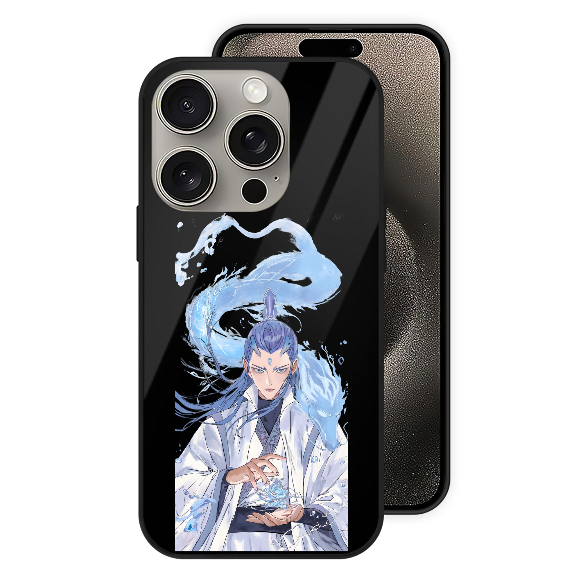 （画像用） Ne Zha 2 ナタ 魔童の大暴れ 【iPhone15Pro対応】スマホケース 耐衝撃＆黄変防止 背面ガラス