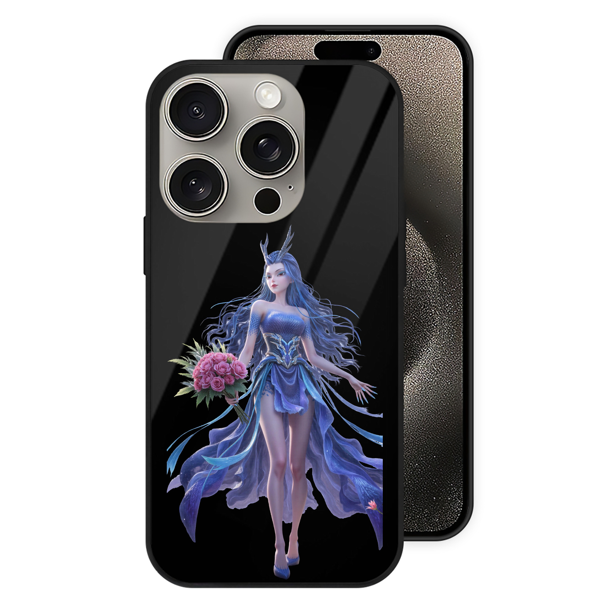 （画像用） Ne Zha 2 ナタ 魔童の大暴れ 【iPhone15Pro対応】スマホケース 耐衝撃＆黄変防止 背面ガラス