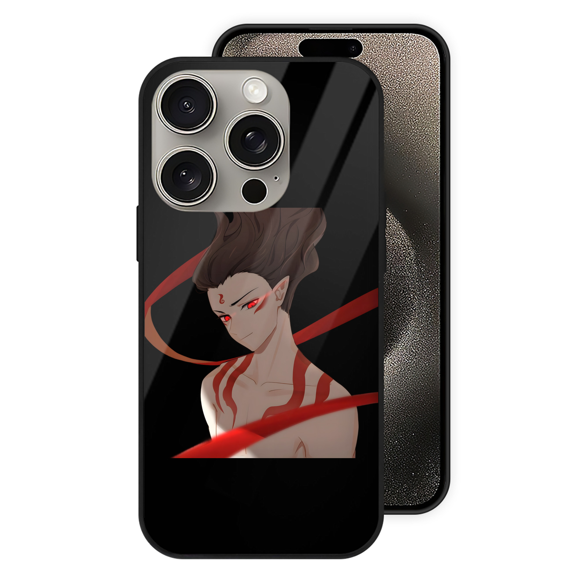 （画像用） Ne Zha 2 ナタ 魔童の大暴れ 【iPhone15Pro対応】スマホケース 耐衝撃＆黄変防止 背面ガラス