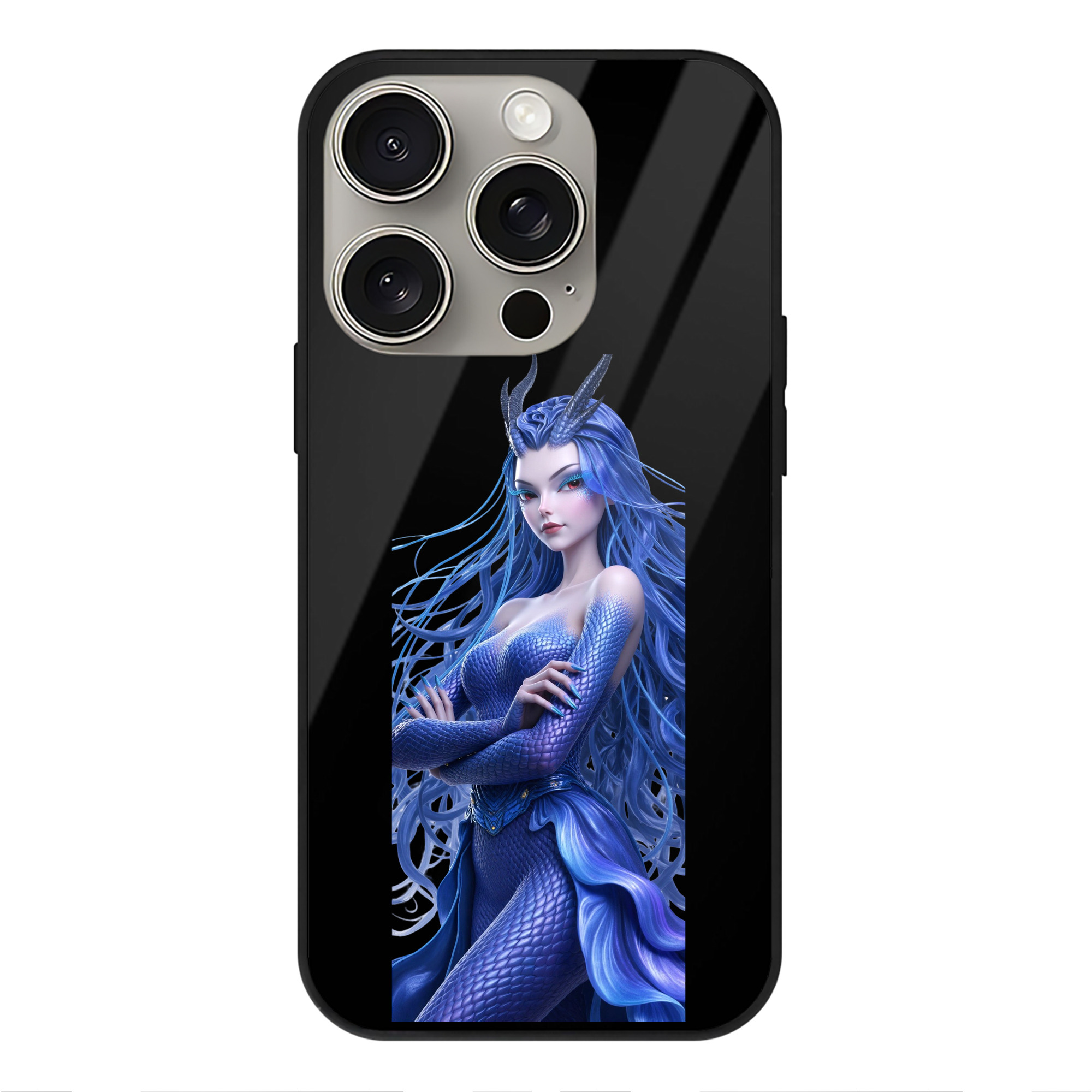 （画像用） Ne Zha 2 ナタ 魔童の大暴れ 【iPhone15Pro対応】スマホケース 耐衝撃＆黄変防止 背面ガラス