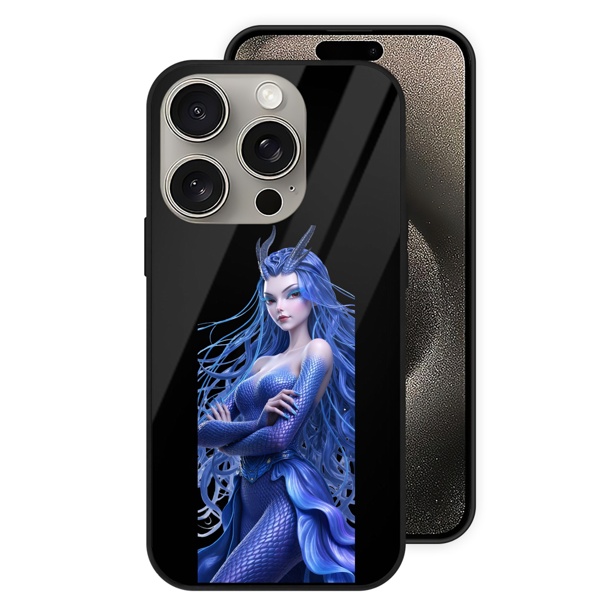 （画像用） Ne Zha 2 ナタ 魔童の大暴れ 【iPhone15Pro対応】スマホケース 耐衝撃＆黄変防止 背面ガラス