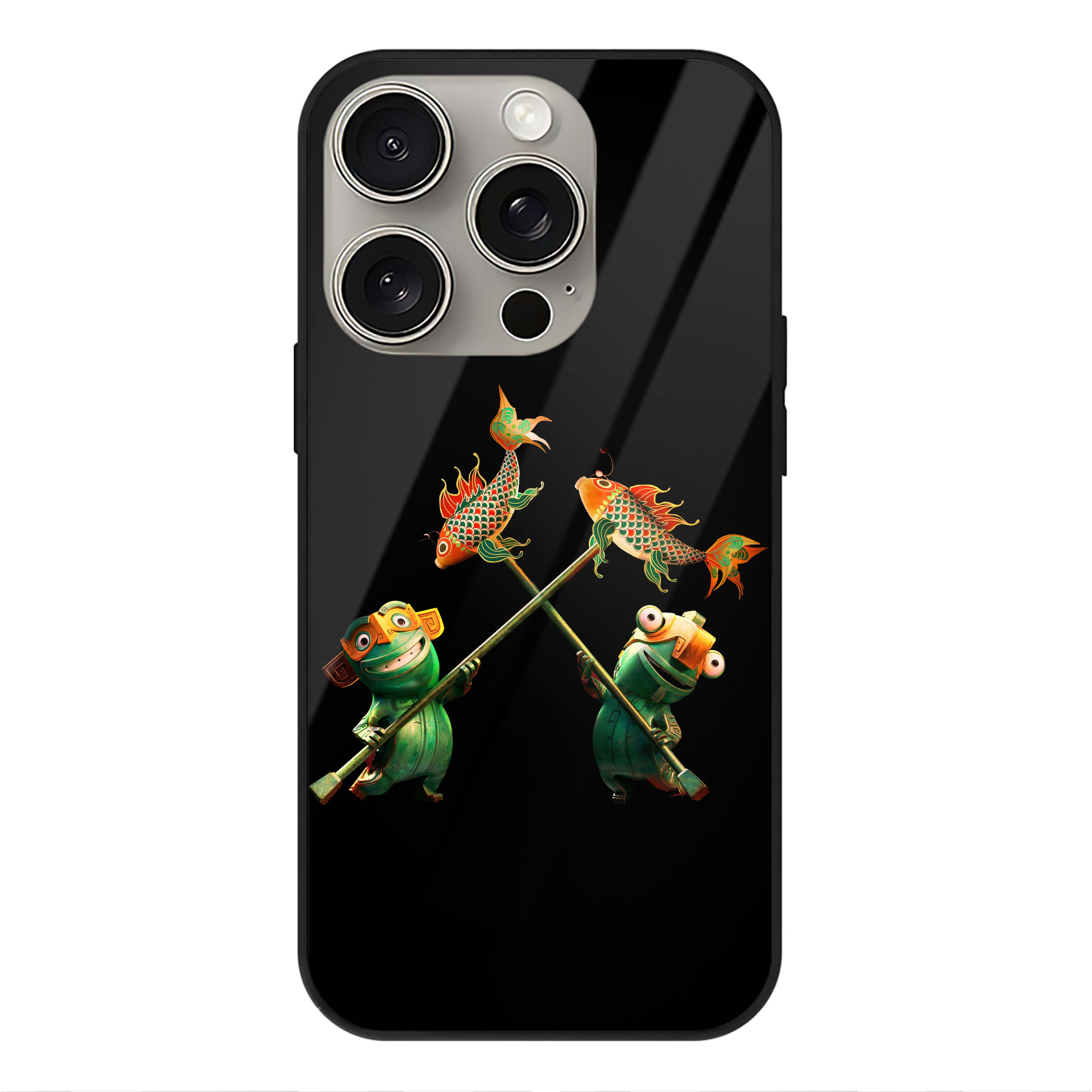 （画像用） Ne Zha 2 ナタ 魔童の大暴れ 【iPhone15Pro対応】スマホケース 耐衝撃＆黄変防止 背面ガラス