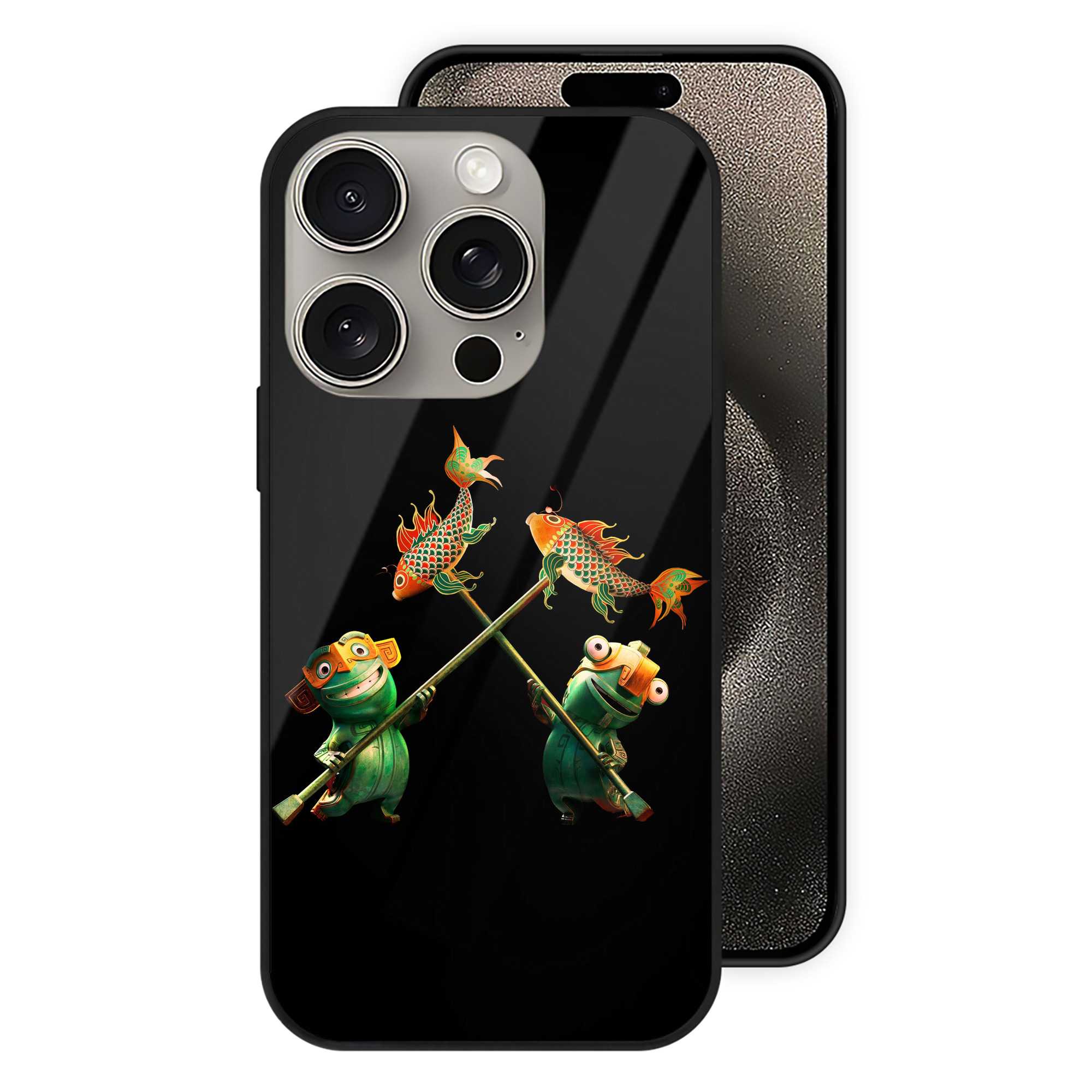 （画像用） Ne Zha 2 ナタ 魔童の大暴れ 【iPhone15Pro対応】スマホケース 耐衝撃＆黄変防止 背面ガラス