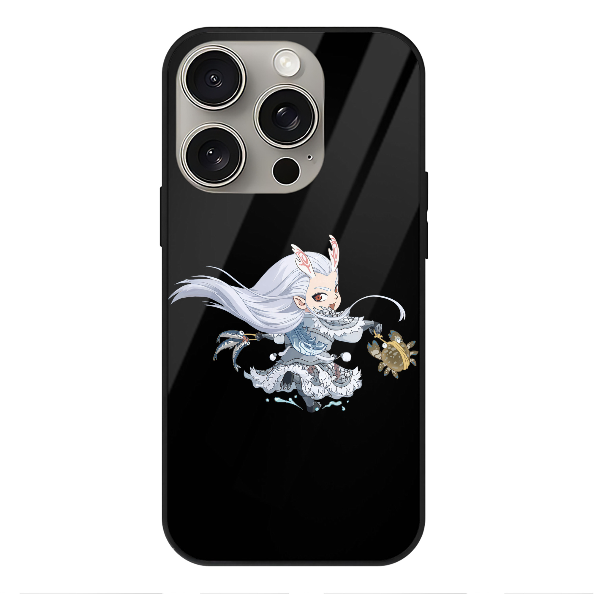 （画像用） Ne Zha 2 ナタ 魔童の大暴れ 【iPhone15Pro対応】スマホケース 耐衝撃＆黄変防止 背面ガラス