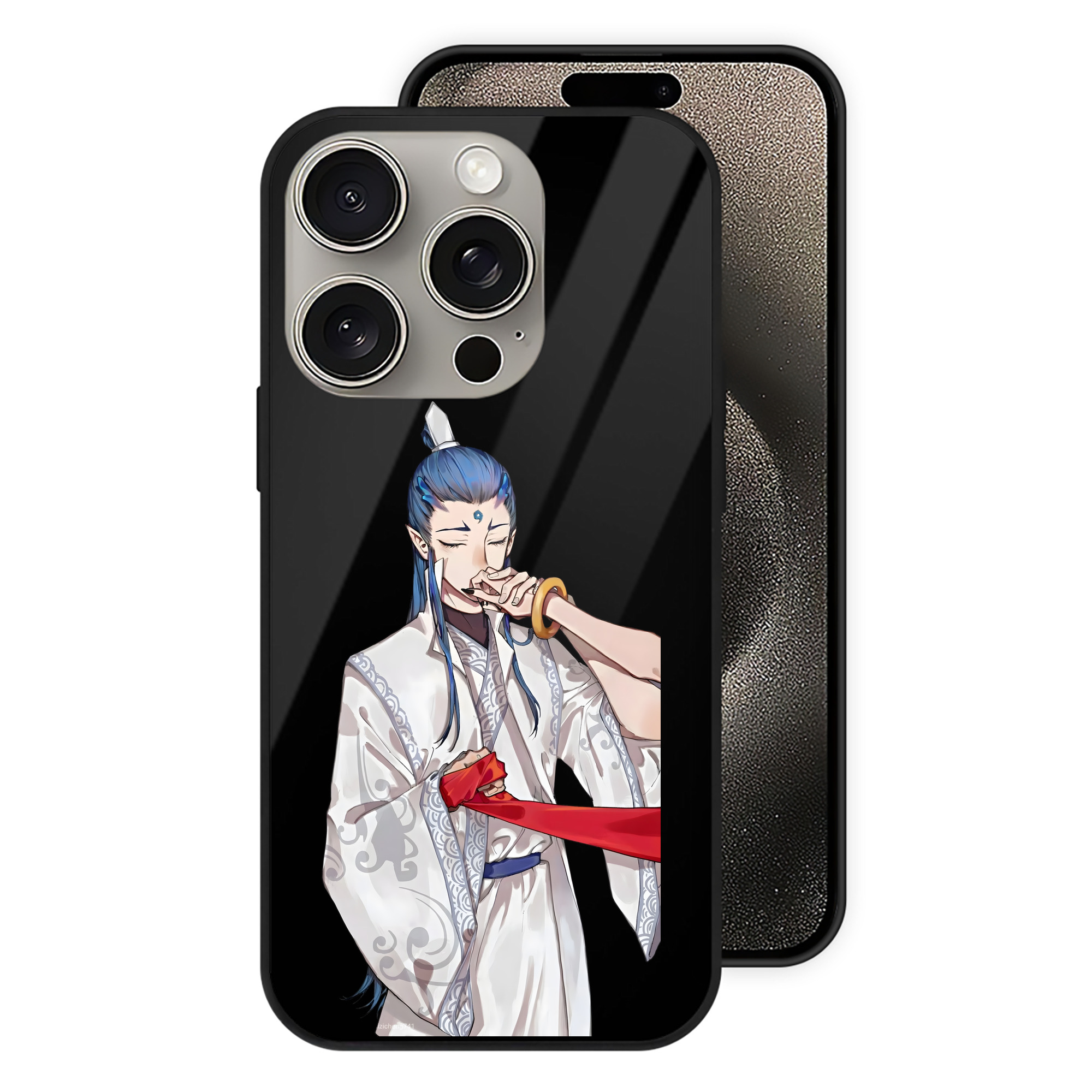 （画像用） Ne Zha 2 ナタ 魔童の大暴れ 【iPhone15Pro対応】スマホケース 耐衝撃＆黄変防止 背面ガラス