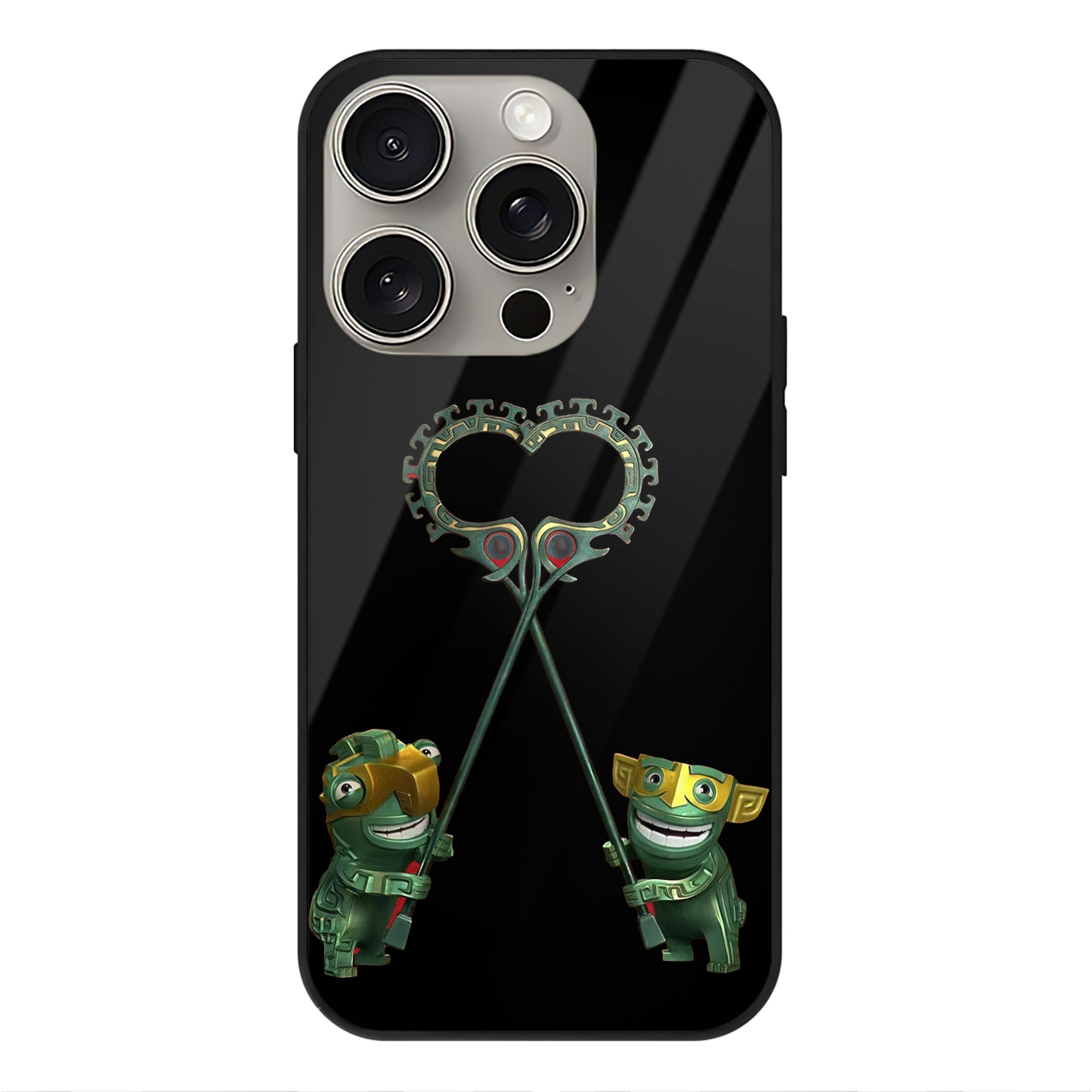 （画像用） Ne Zha 2 ナタ 魔童の大暴れ 【iPhone15Pro対応】スマホケース 耐衝撃＆黄変防止 背面ガラス