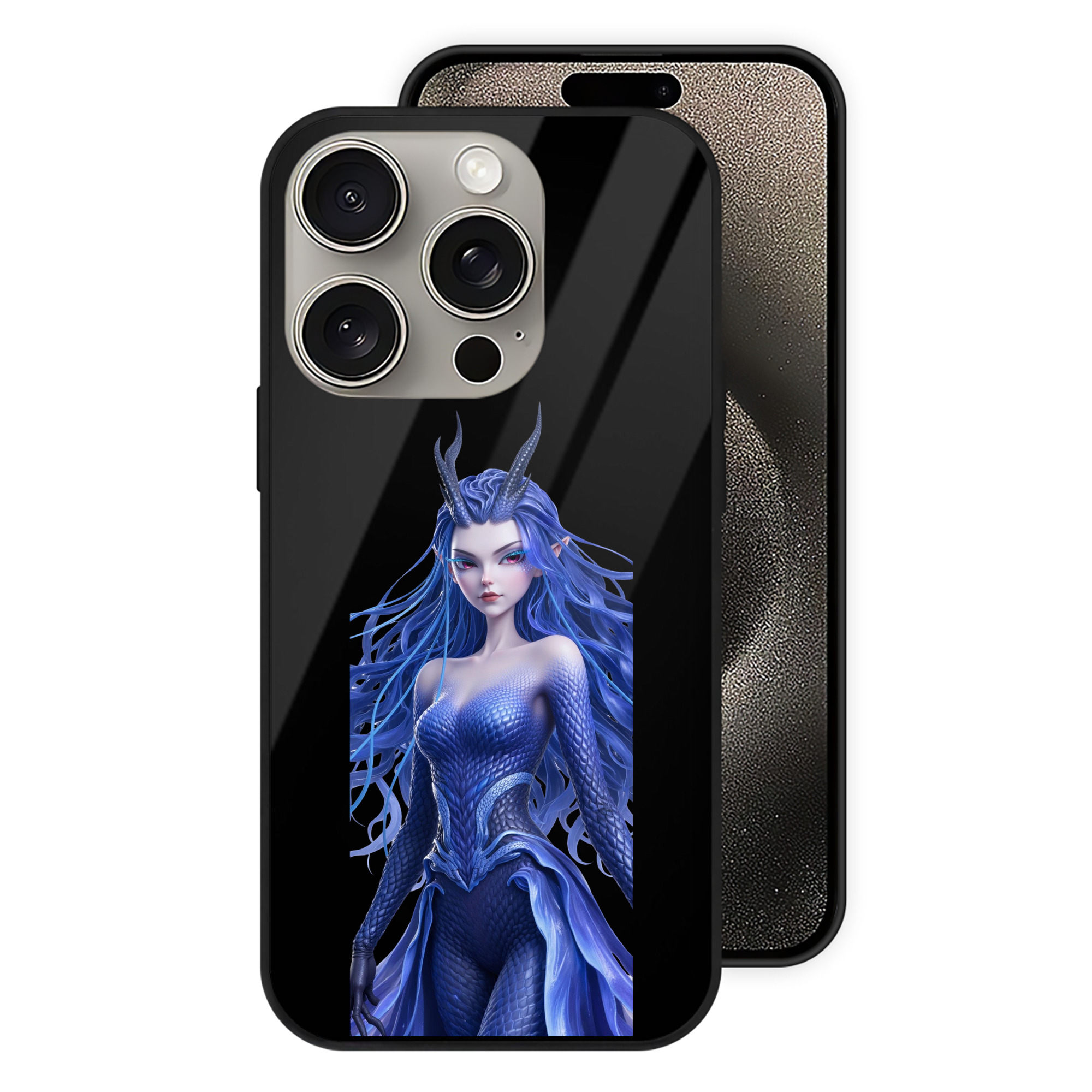 （画像用） Ne Zha 2 ナタ 魔童の大暴れ 【iPhone15Pro対応】スマホケース 耐衝撃＆黄変防止 背面ガラス