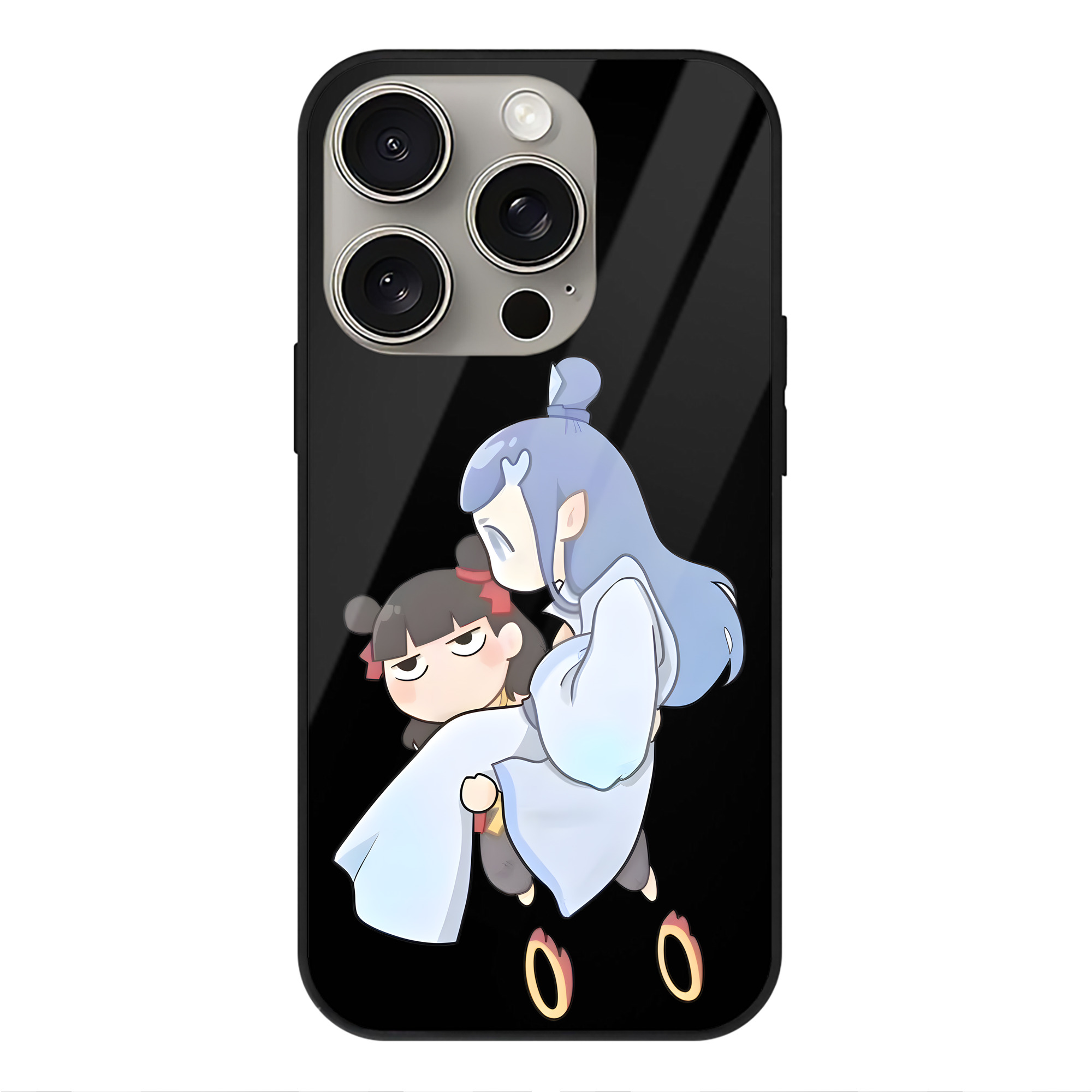 （画像用） Ne Zha 2 ナタ 魔童の大暴れ 【iPhone15Pro対応】スマホケース 耐衝撃＆黄変防止 背面ガラス