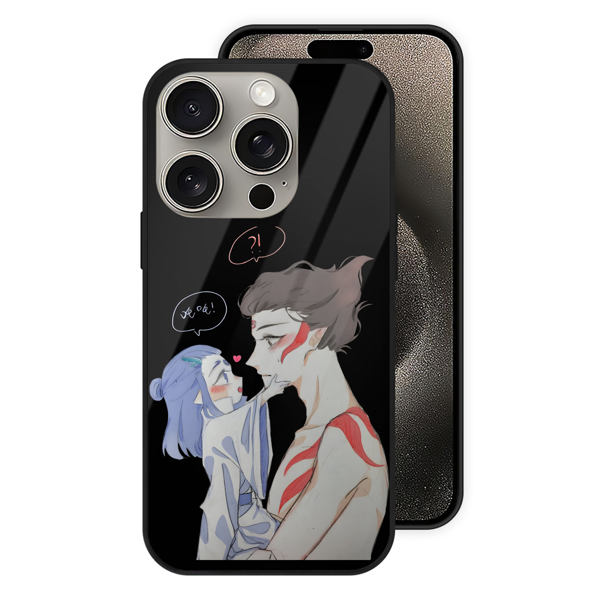 （画像用） Ne Zha 2 ナタ 魔童の大暴れ 【iPhone15Pro対応】スマホケース 耐衝撃＆黄変防止 背面ガラス
