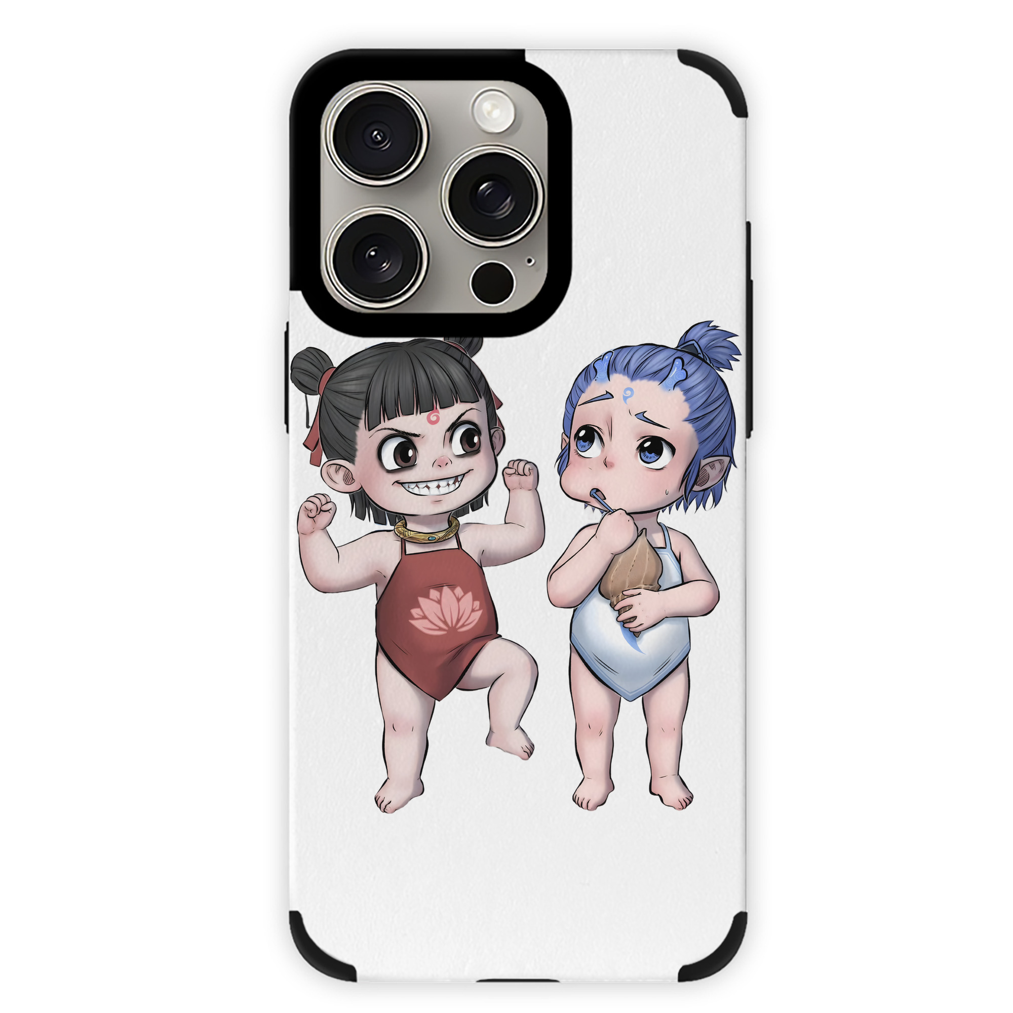 （画像用） Ne Zha 2 ナタ 魔童の大暴れ 【iPhone15ProMax対応】 PUレザー スマホケース 耐衝撃＆黄変防止