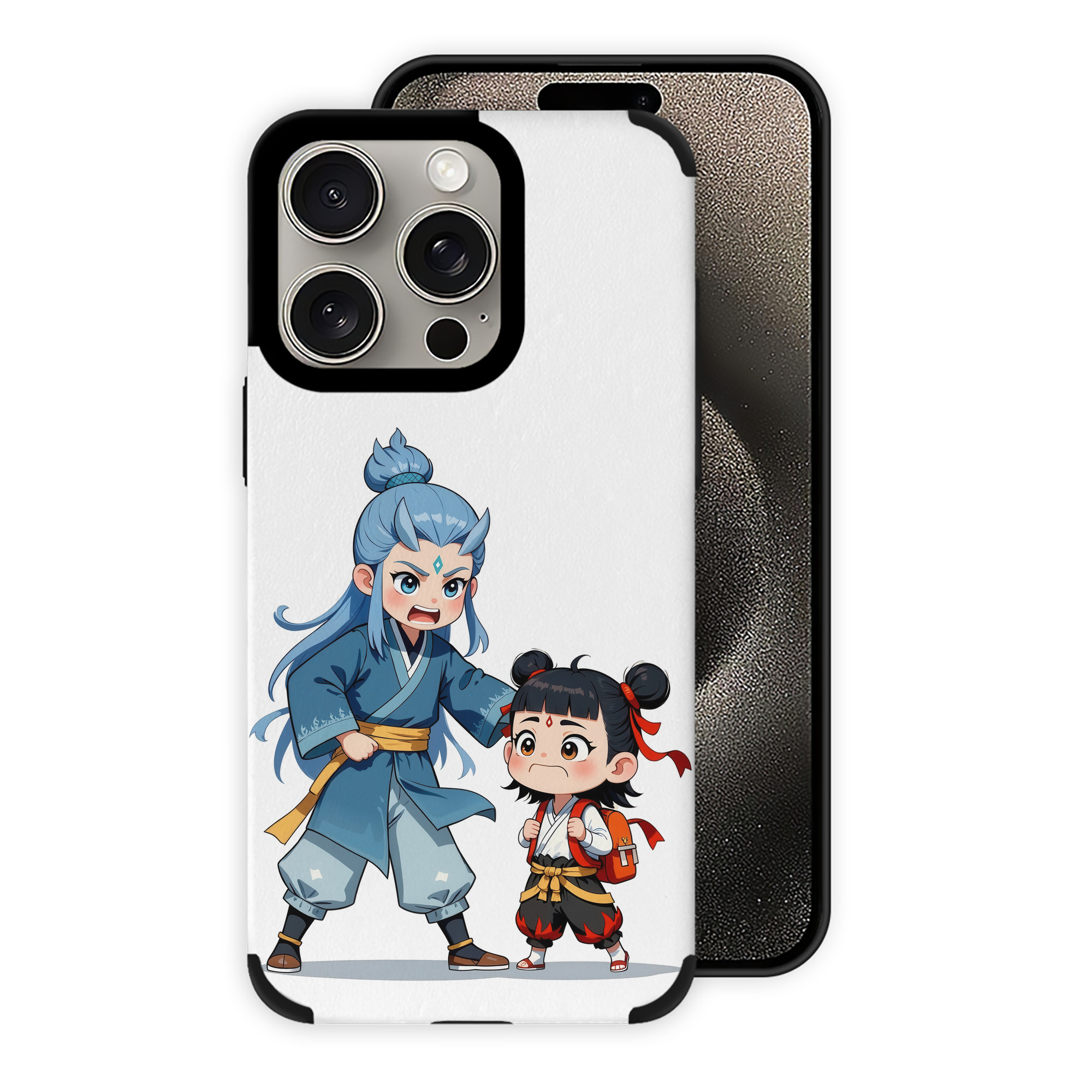 （画像用） Ne Zha 2 ナタ 魔童の大暴れ 【iPhone15ProMax対応】 PUレザー スマホケース 耐衝撃＆黄変防止