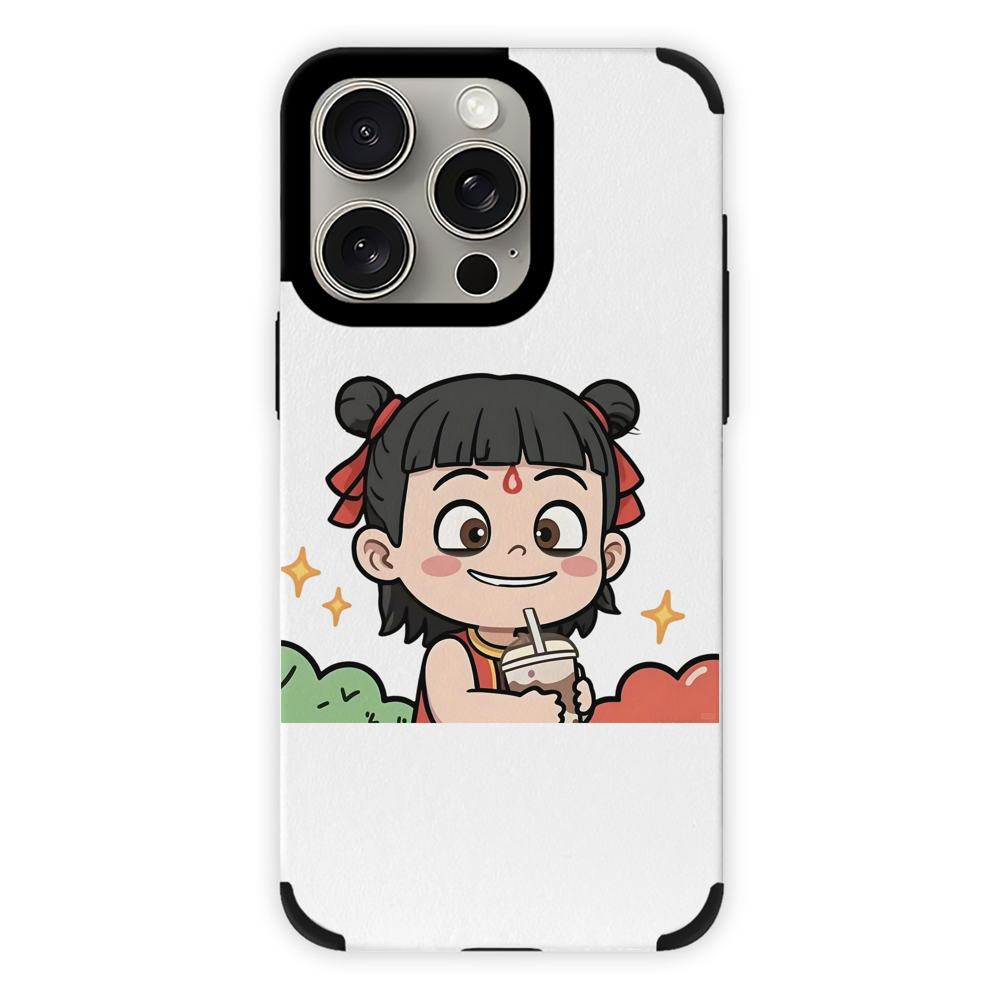 （画像用） Ne Zha 2 ナタ 魔童の大暴れ 【iPhone15ProMax対応】 PUレザー スマホケース 耐衝撃＆黄変防止