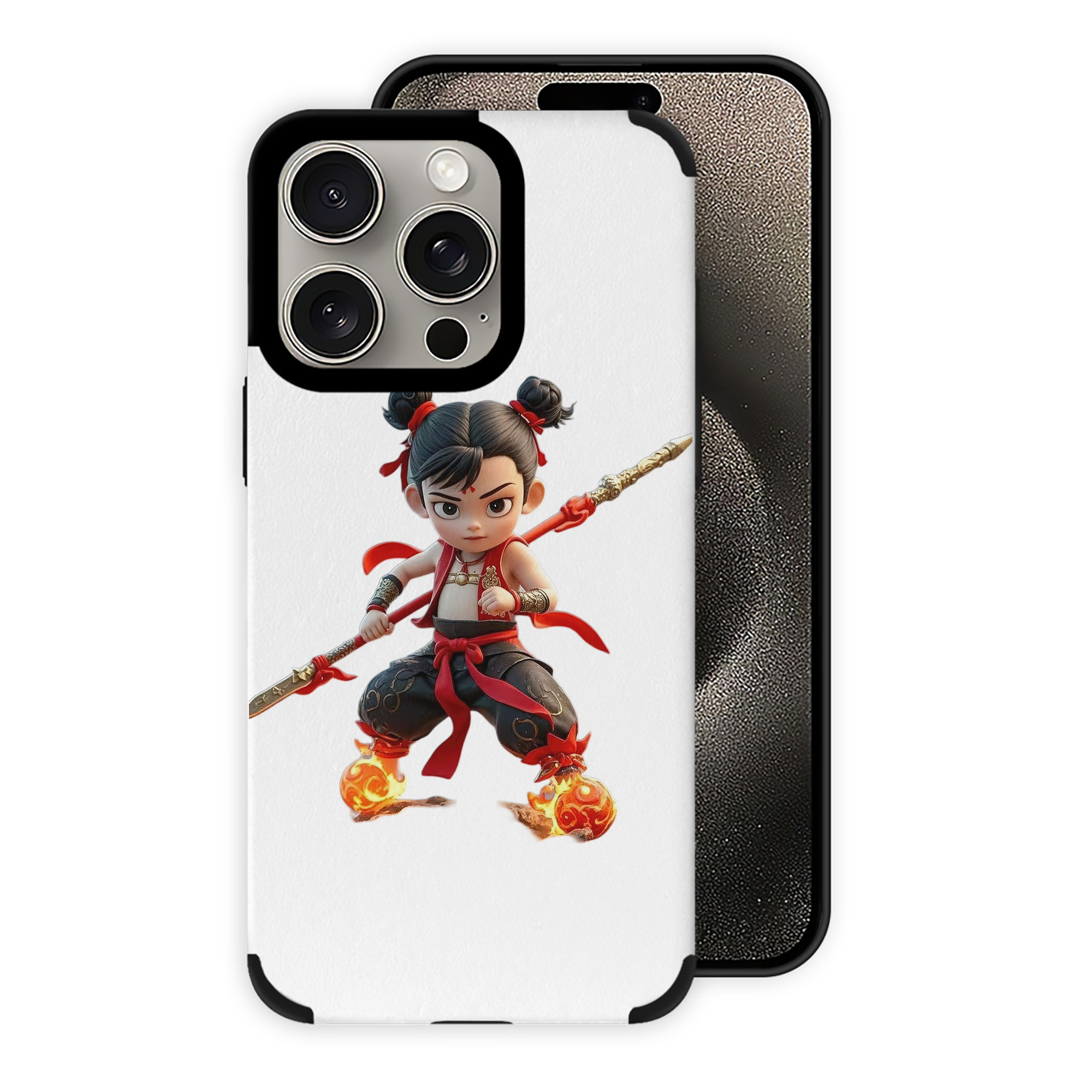 Ne Zha 2 ナタ 魔童の大暴れ 【iPhone15ProMax対応】 PUレザー スマホケース 耐衝撃＆黄変防止
