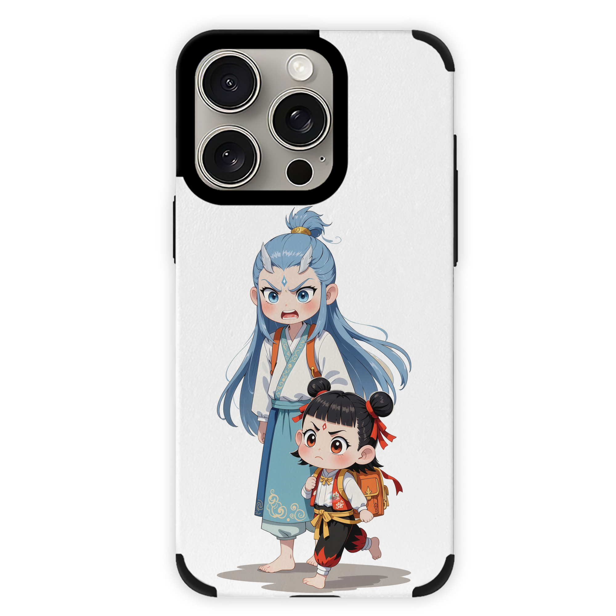 （画像用） Ne Zha 2 ナタ 魔童の大暴れ 【iPhone15ProMax対応】 PUレザー スマホケース 耐衝撃＆黄変防止