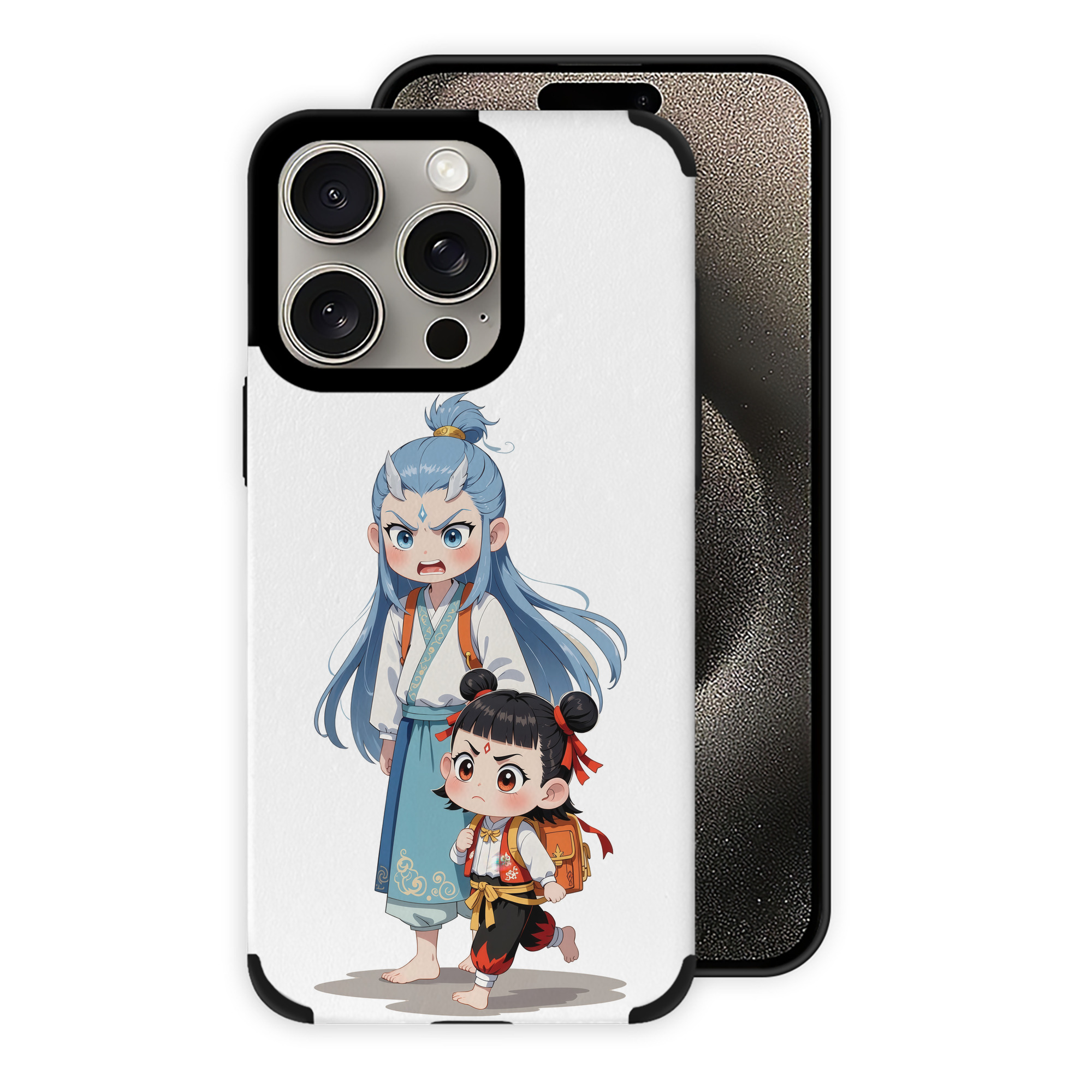 （画像用） Ne Zha 2 ナタ 魔童の大暴れ 【iPhone15ProMax対応】 PUレザー スマホケース 耐衝撃＆黄変防止