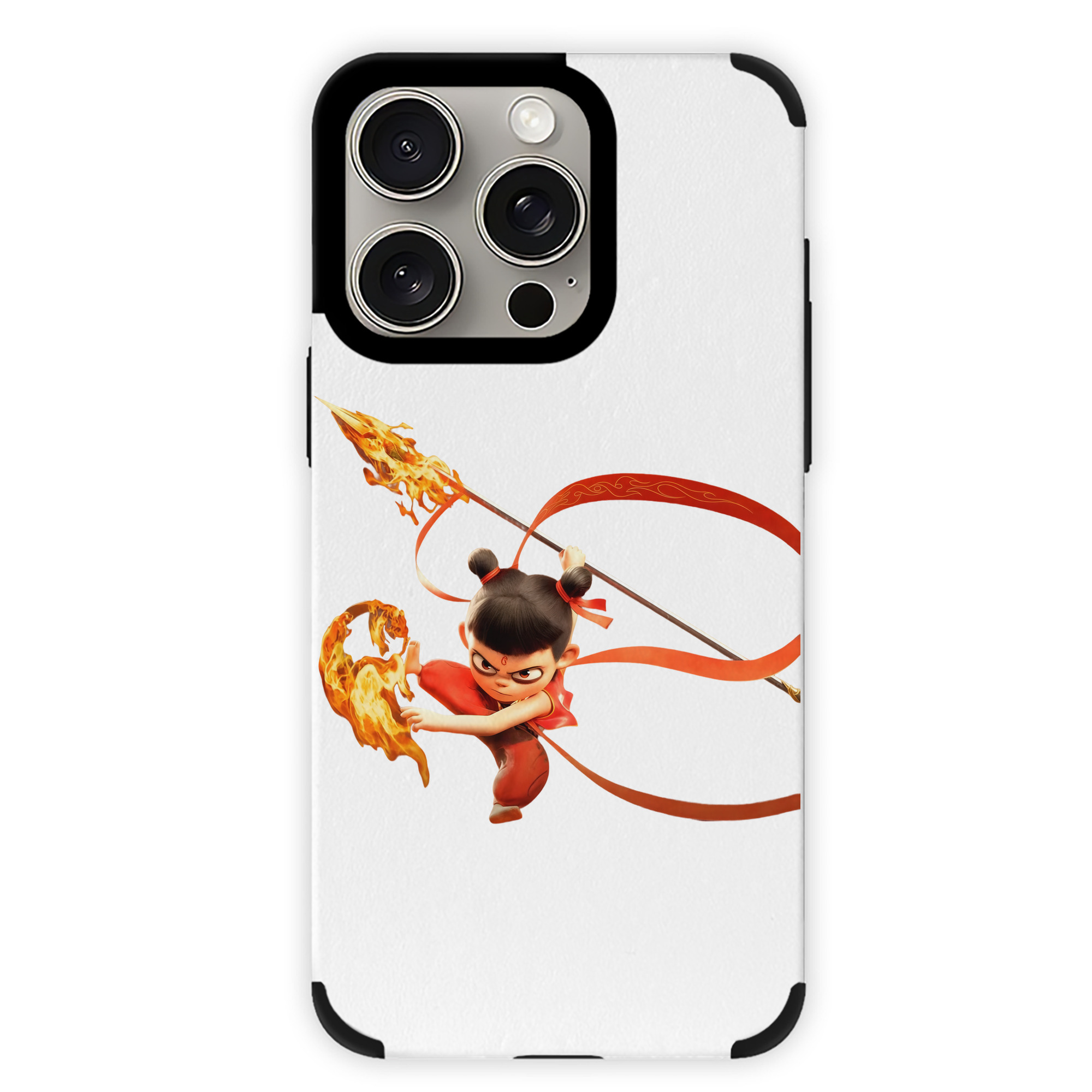 （画像用） Ne Zha 2 ナタ 魔童の大暴れ 【iPhone15ProMax対応】 PUレザー スマホケース 耐衝撃＆黄変防止