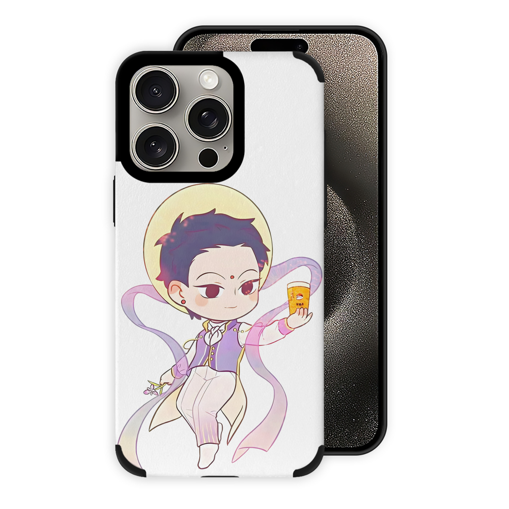 （画像用） Ne Zha 2 ナタ 魔童の大暴れ 【iPhone15ProMax対応】 PUレザー スマホケース 耐衝撃＆黄変防止