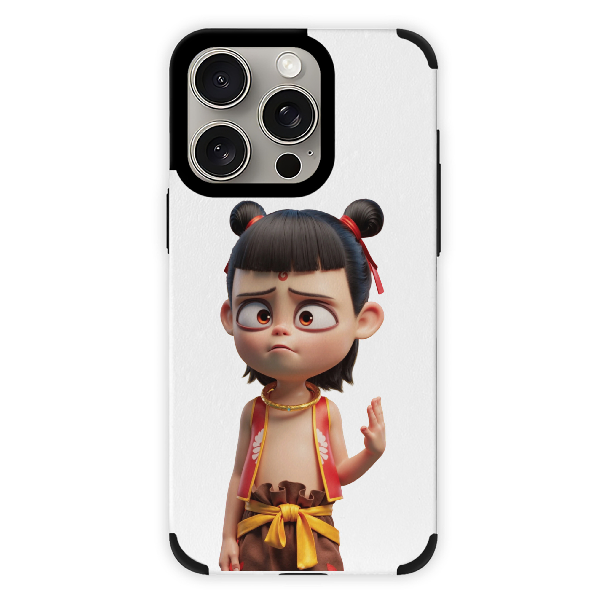 （画像用） Ne Zha 2 ナタ 魔童の大暴れ 【iPhone15ProMax対応】 PUレザー スマホケース 耐衝撃＆黄変防止