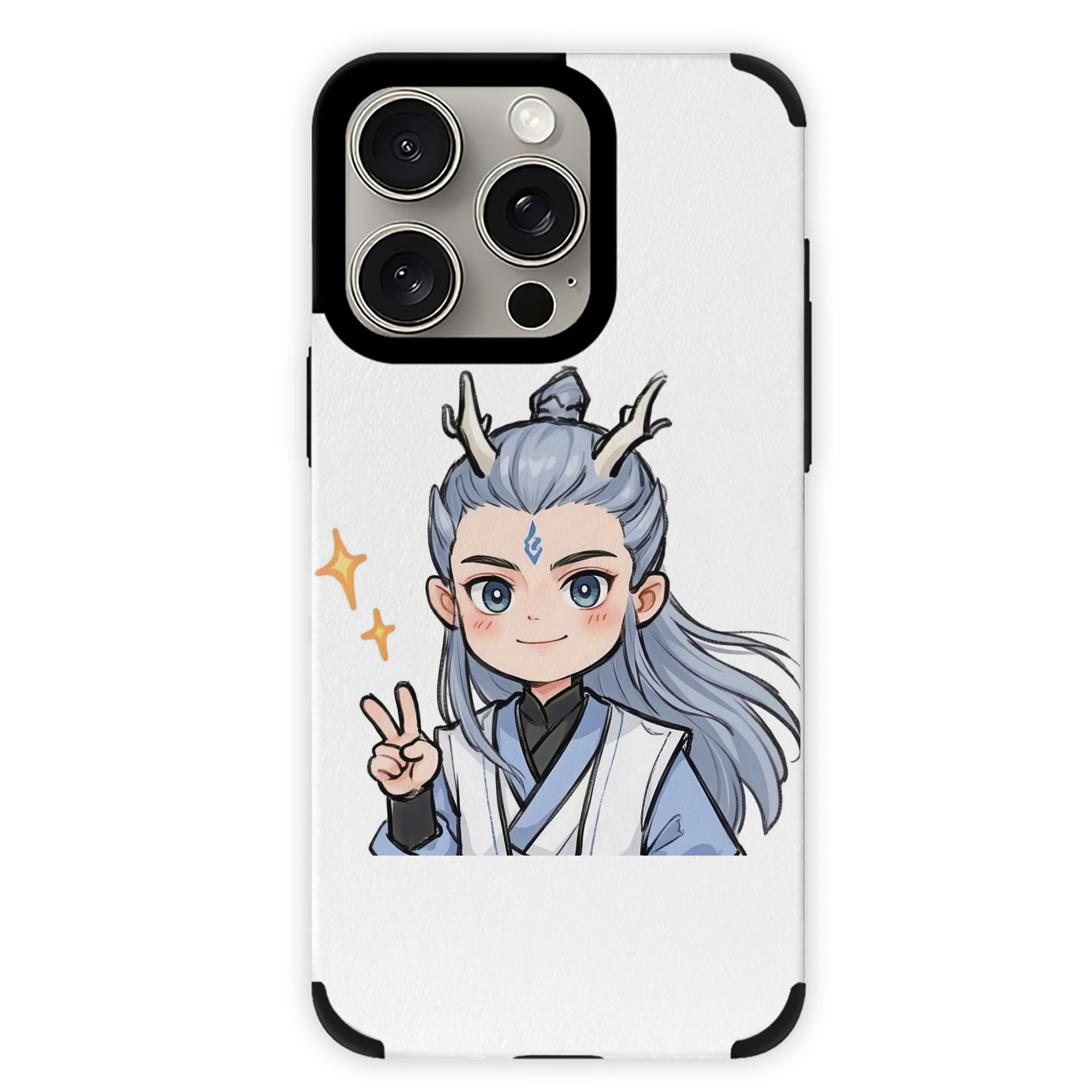 （画像用） Ne Zha 2 ナタ 魔童の大暴れ 【iPhone15ProMax対応】 PUレザー スマホケース 耐衝撃＆黄変防止