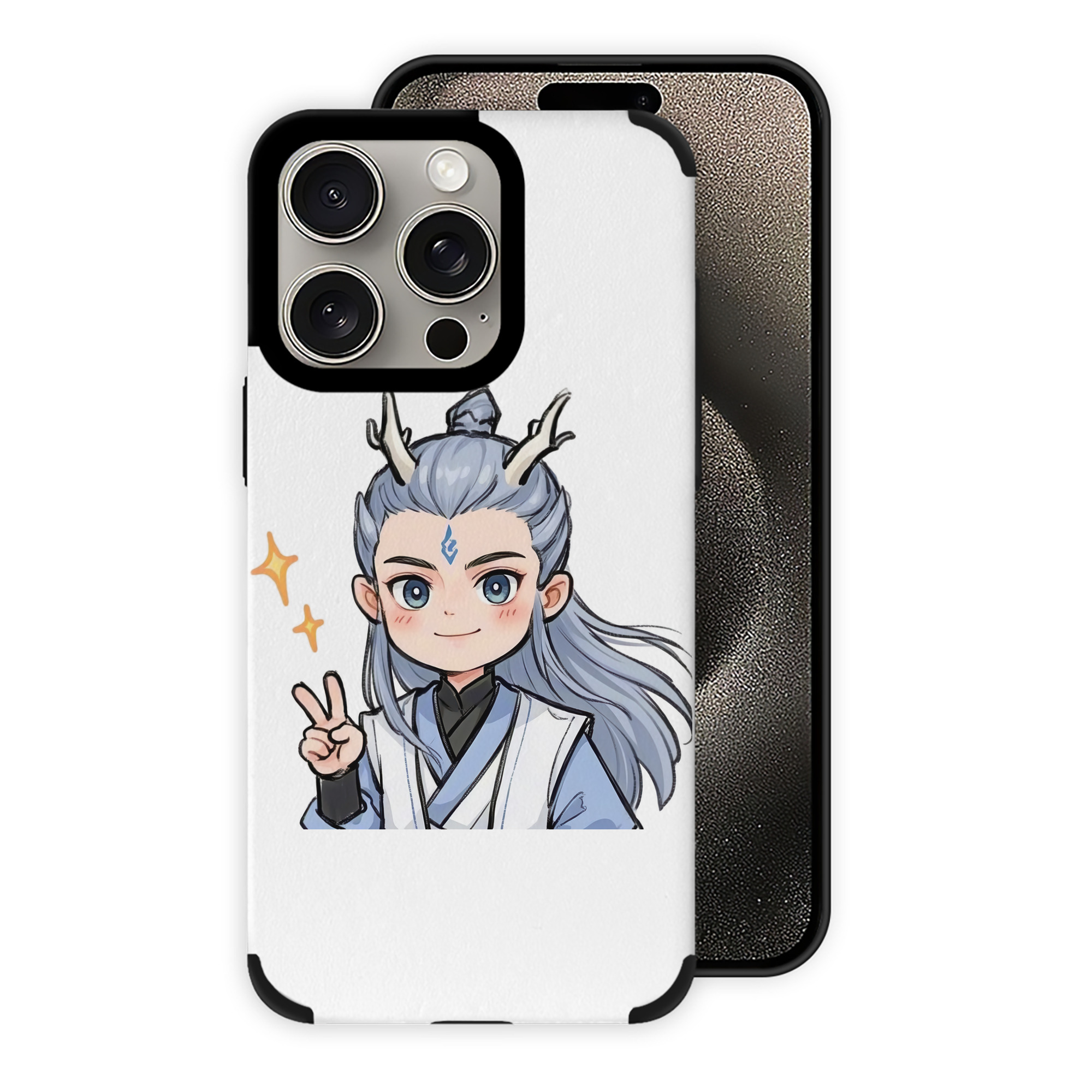 （画像用） Ne Zha 2 ナタ 魔童の大暴れ 【iPhone15ProMax対応】 PUレザー スマホケース 耐衝撃＆黄変防止