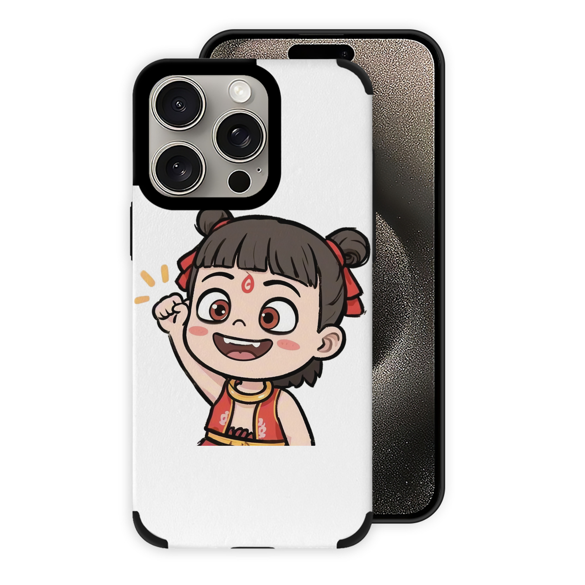 （画像用） Ne Zha 2 ナタ 魔童の大暴れ 【iPhone15ProMax対応】 PUレザー スマホケース 耐衝撃＆黄変防止