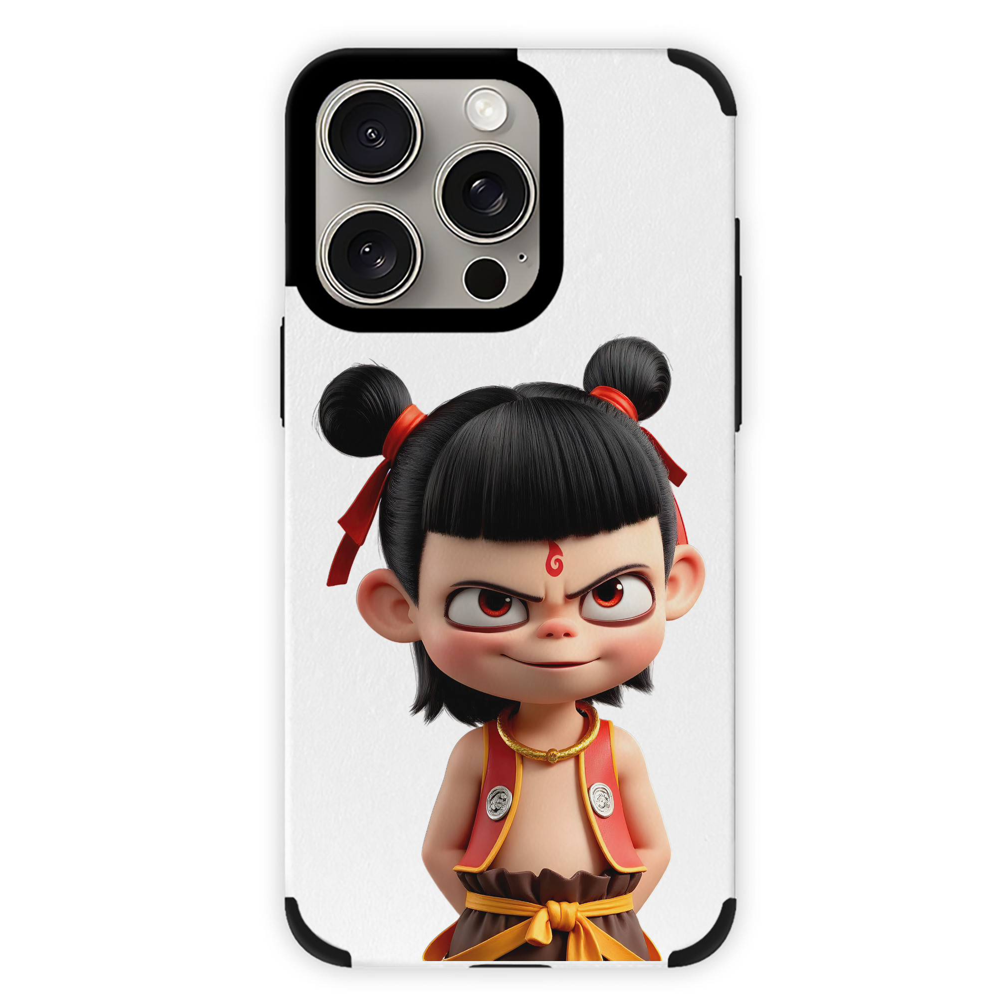 （画像用） Ne Zha 2 ナタ 魔童の大暴れ 【iPhone15ProMax対応】 PUレザー スマホケース 耐衝撃＆黄変防止